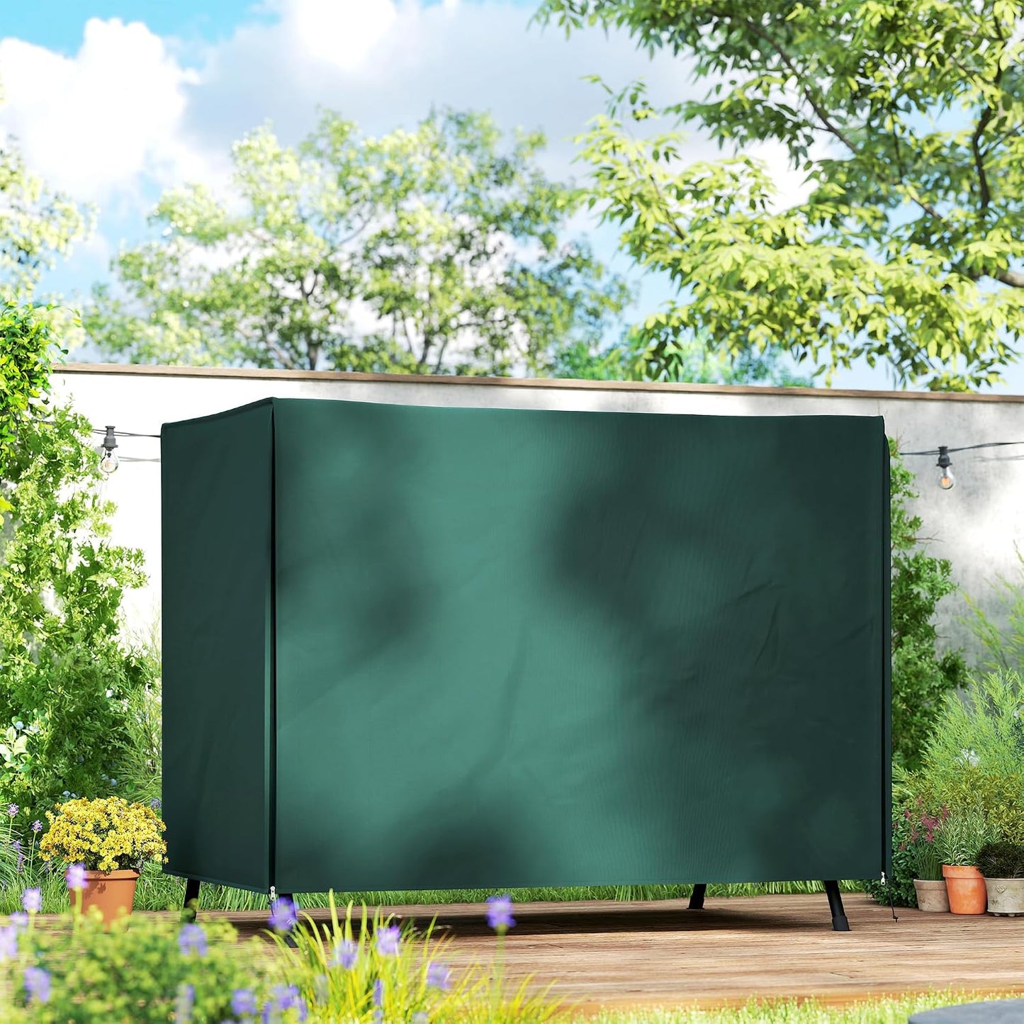 Abdeckung für Hollywoodschaukel, 205L x 124B x 164H cm Dunkelgrün