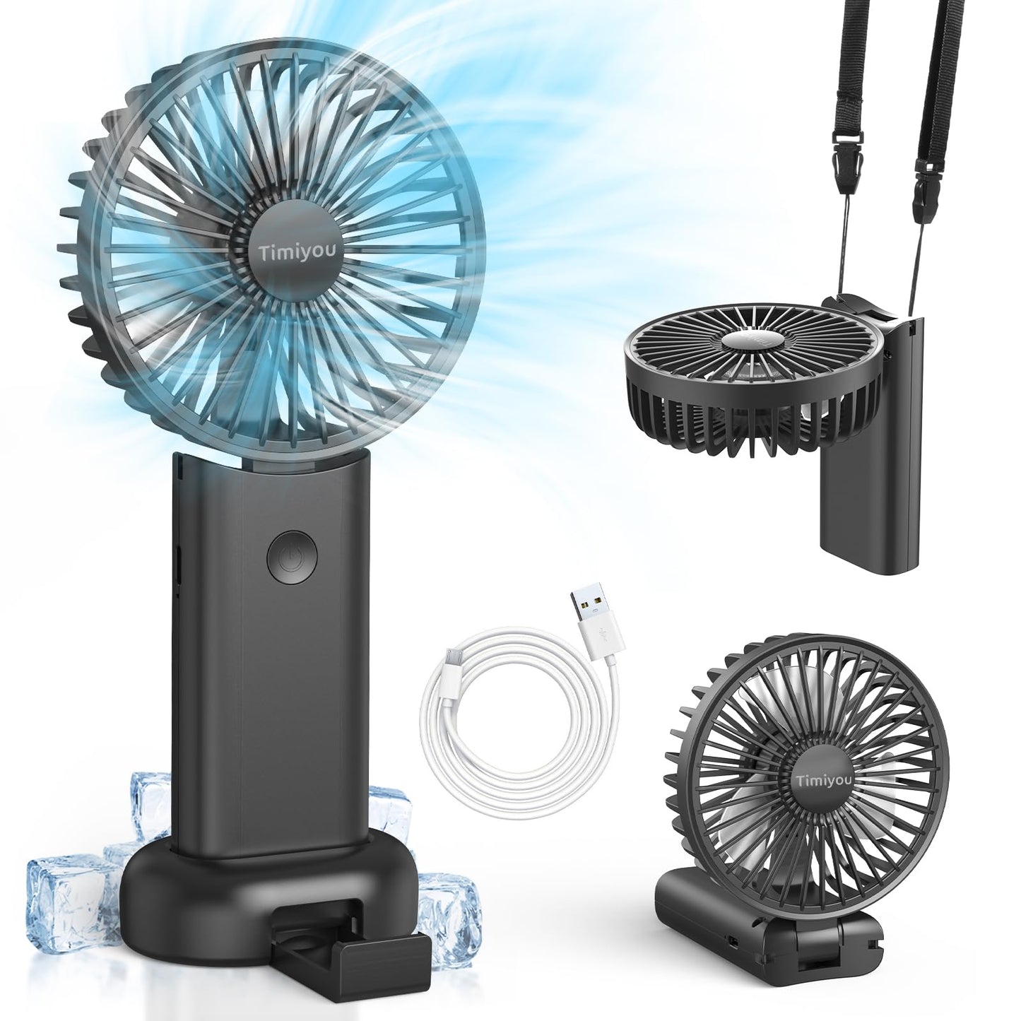 Handventilator, Dunkelschwarz