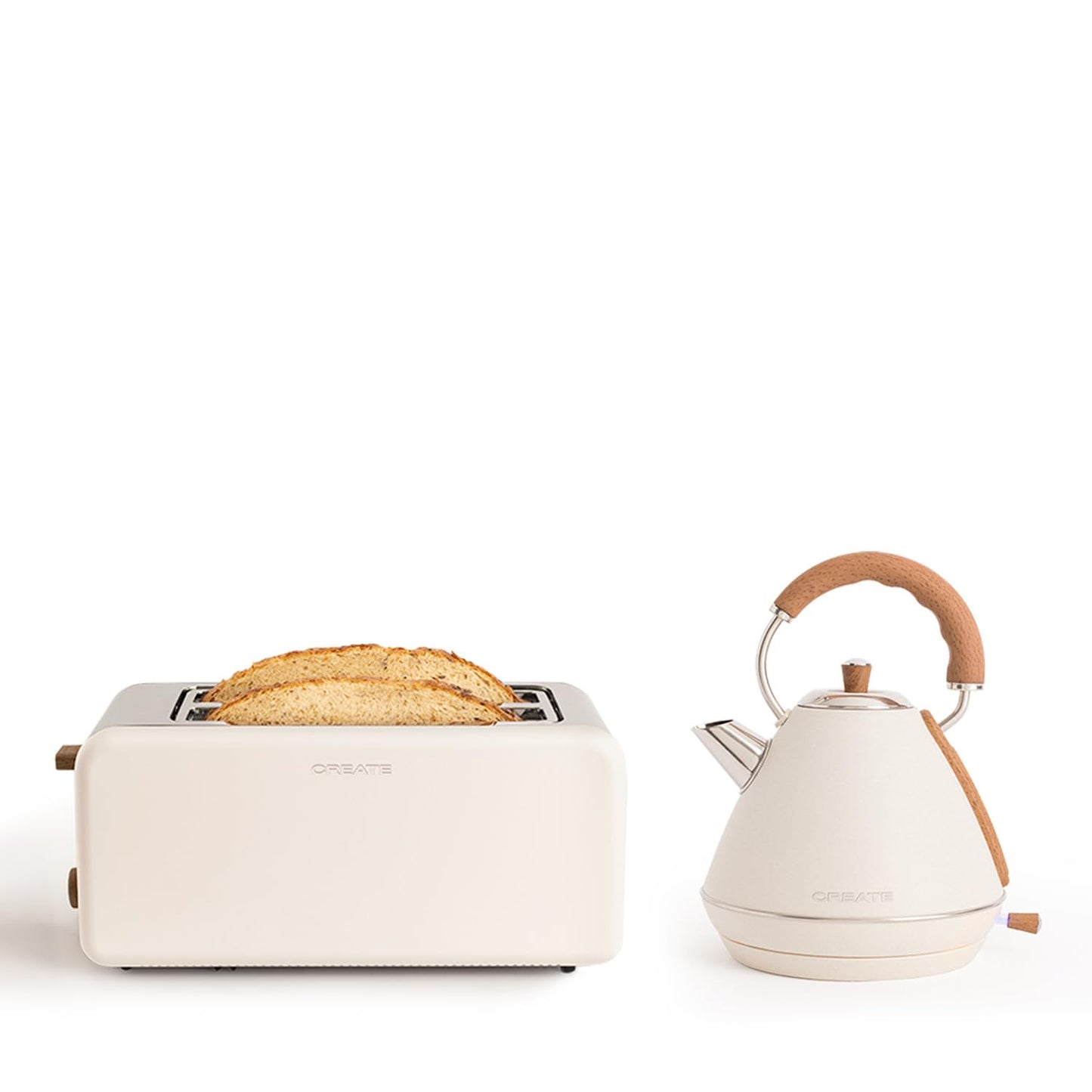 Toaster & Wasserkocher, 1,7L - Retro XL Cremeweiss