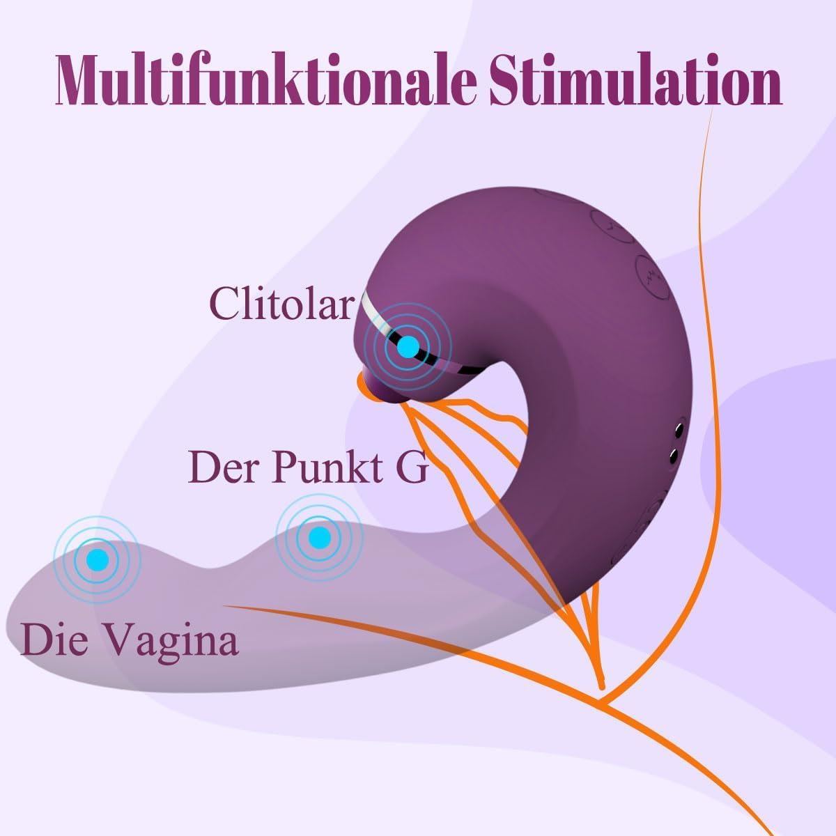 Erotik Butterfly Vibrator mit Klitoris- und G-Punkt-Stimulation, Purple