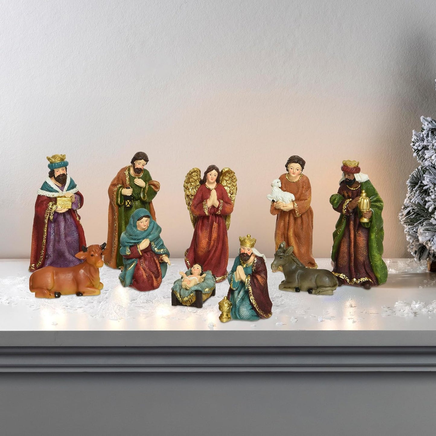 10-teiliges Weihnachtskrippenfiguren-Set