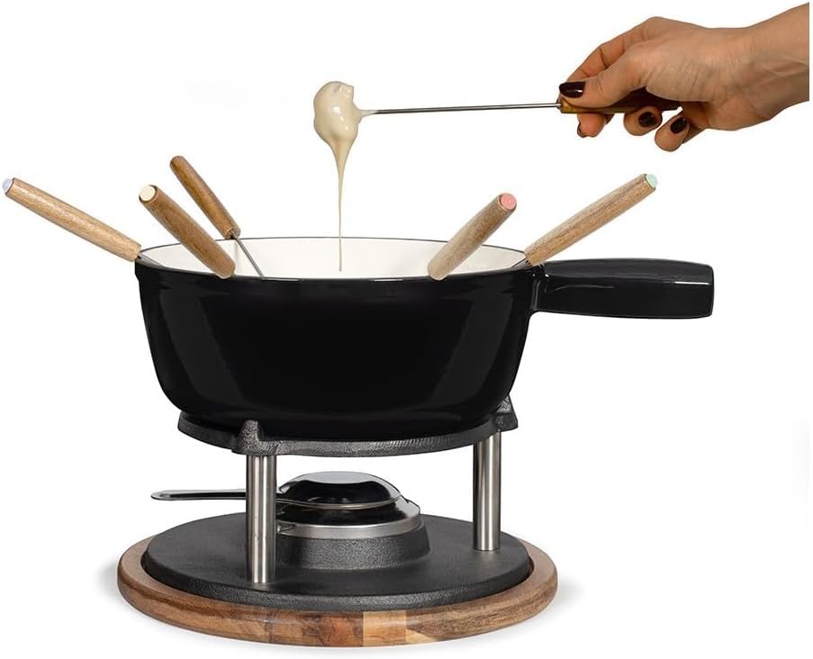 Käsefondue-Set MEN426N, Schwarz