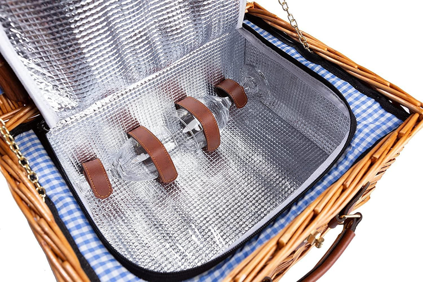 2 Picknickkörbe für 2 Personen, 2 Körbe für 2 Personen | Blau