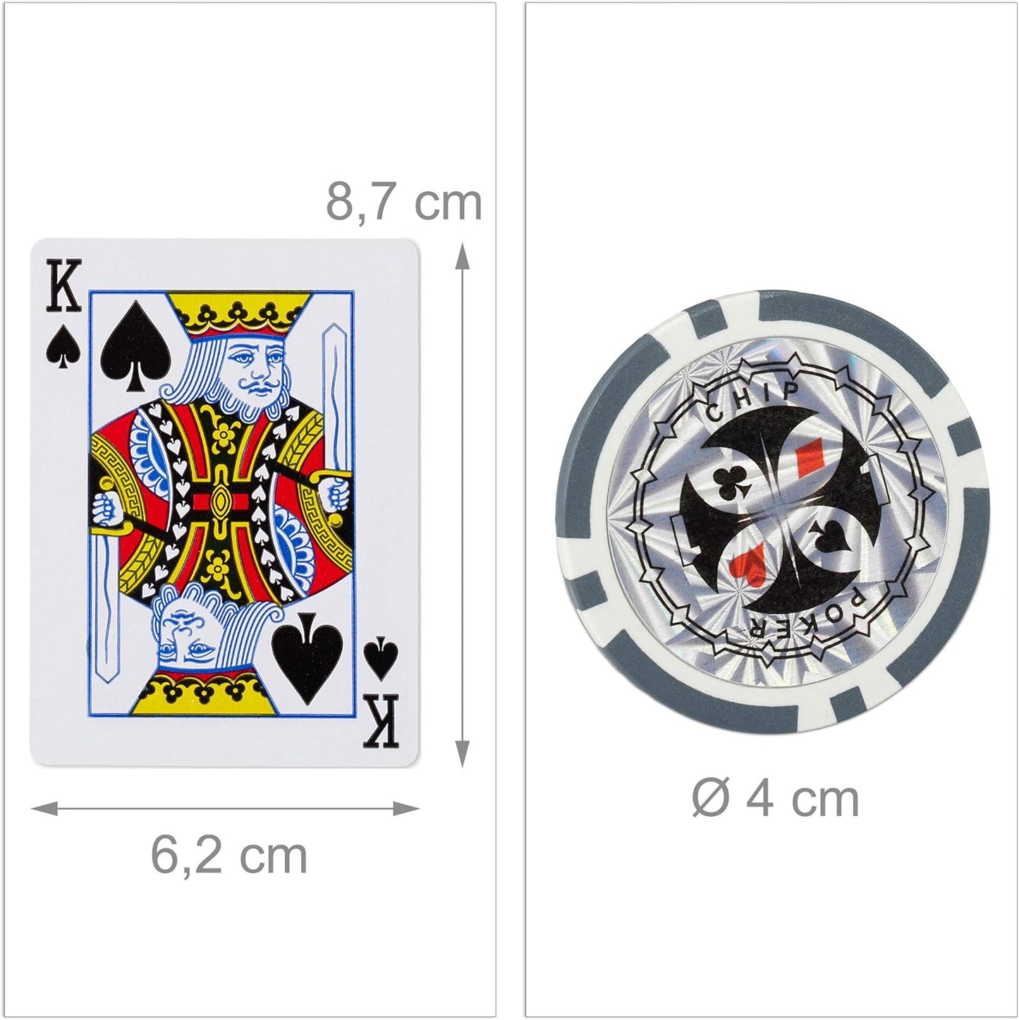 Pokerkoffer mit 300 Chips & Zubehör