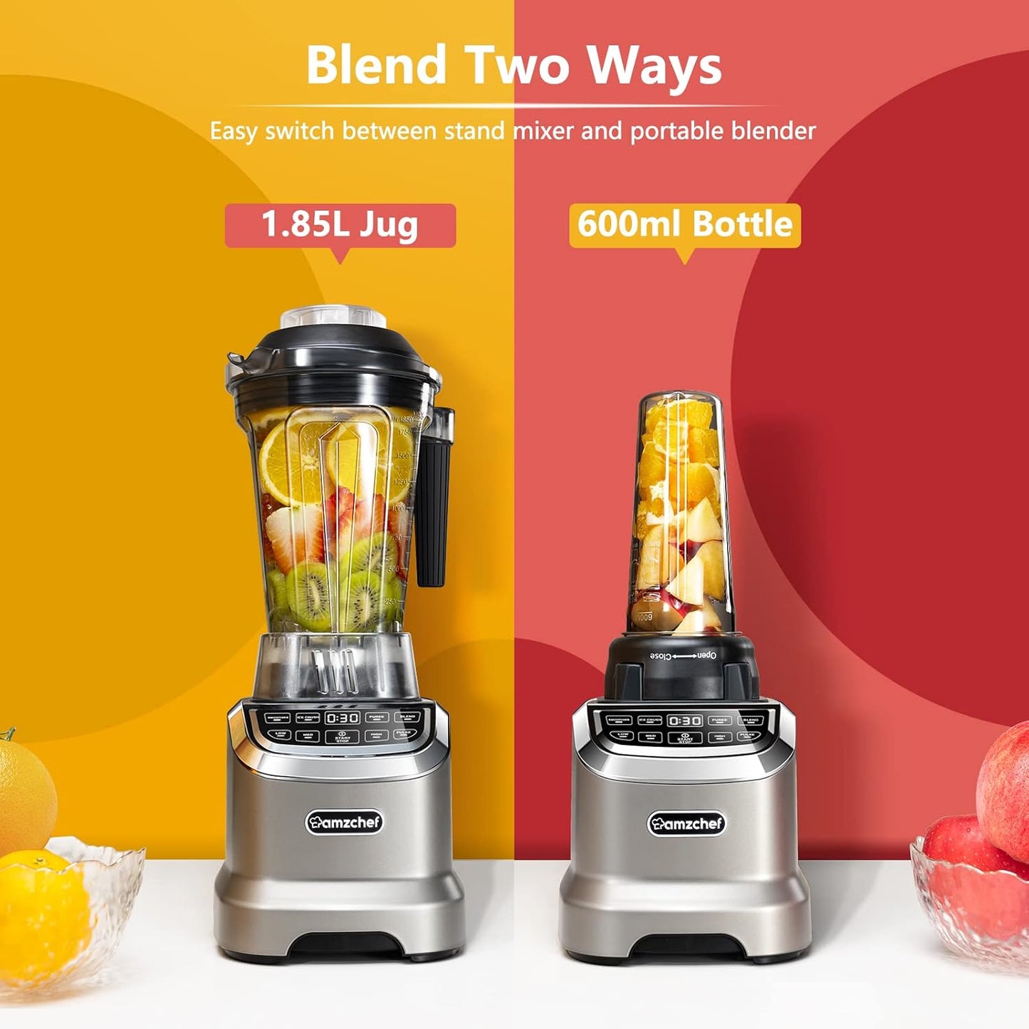Hochleistungsmixer, Mattes Grau ; Standmixer