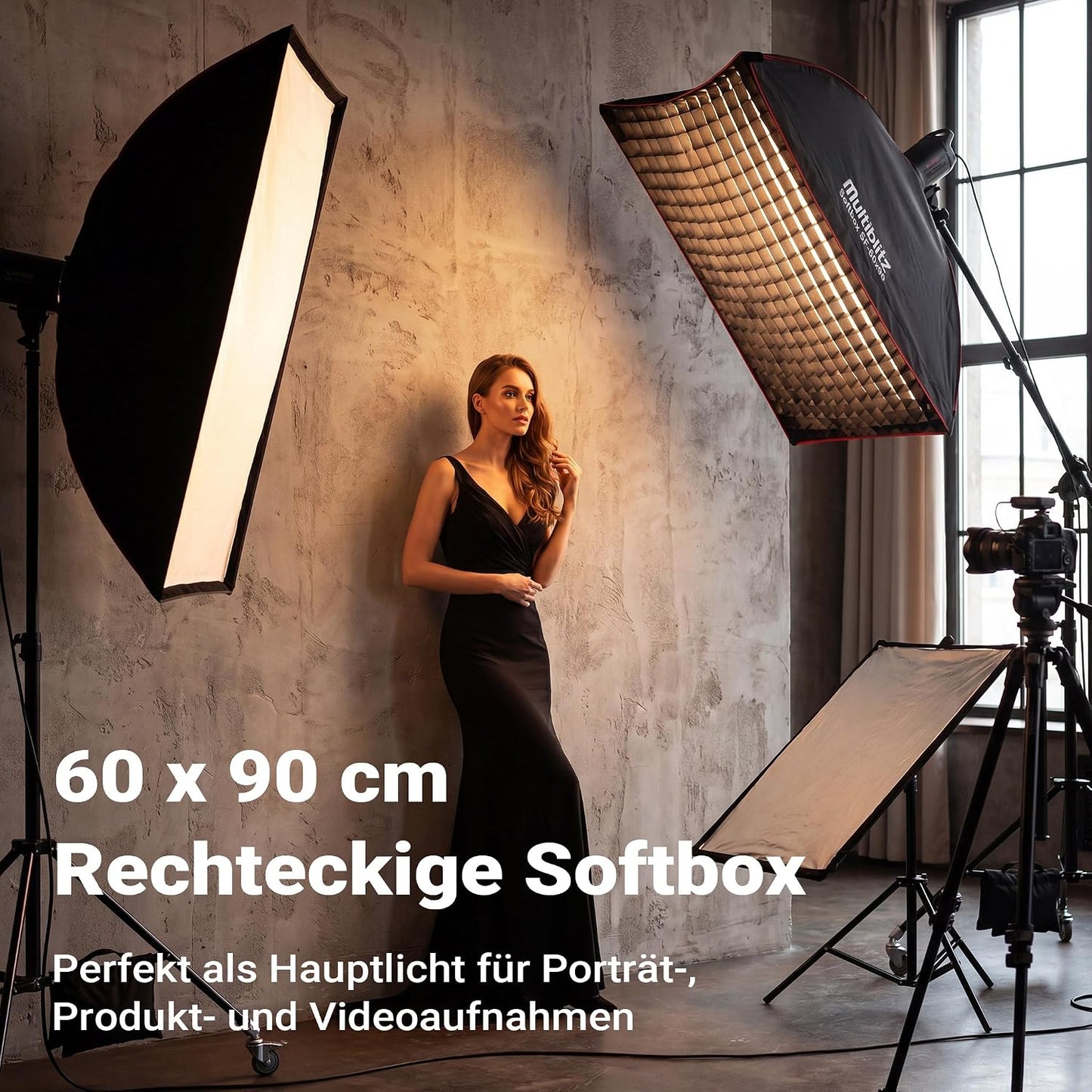 Softbox SF-60x90 mit Grid und Diffusoren