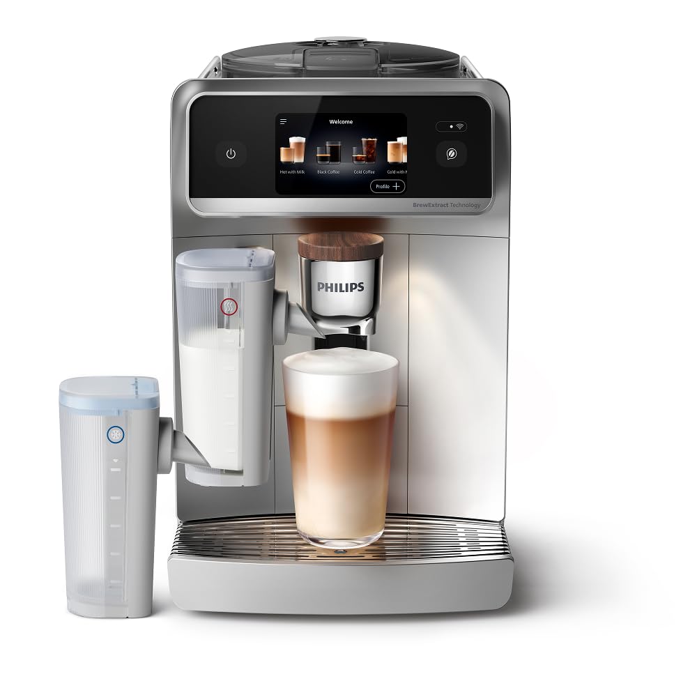 Kaffeevollautomat EP8757/20, 50 Kaffeespezialitäten Silber, Café Aromis, Silentbrew