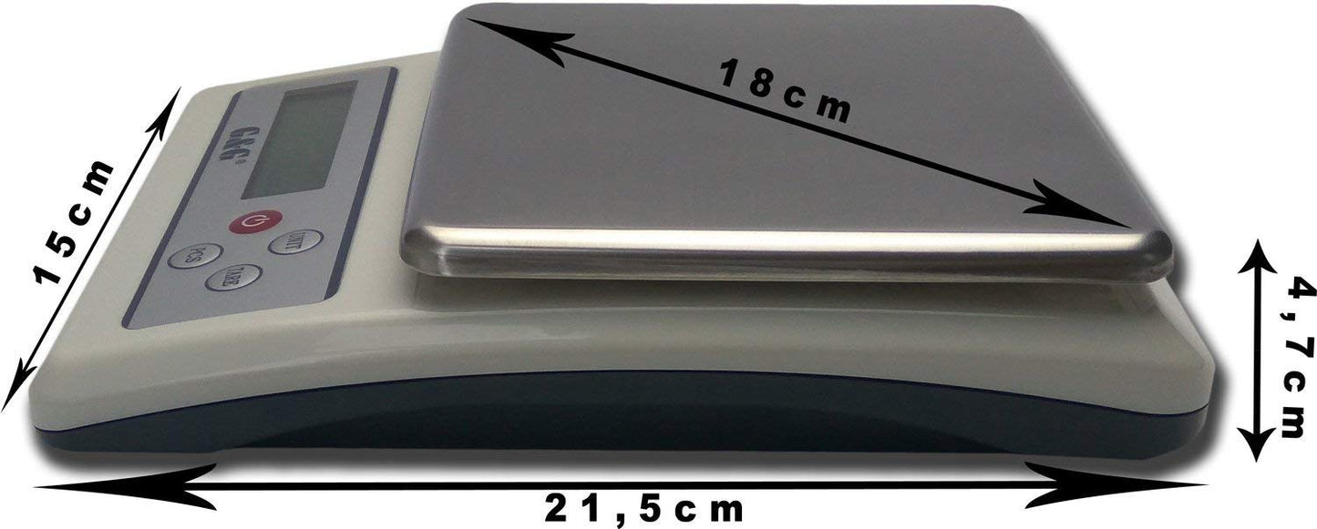 Digitale Küchenwaage 6kg/0.1g mit Abschaltautomatik, K F6K