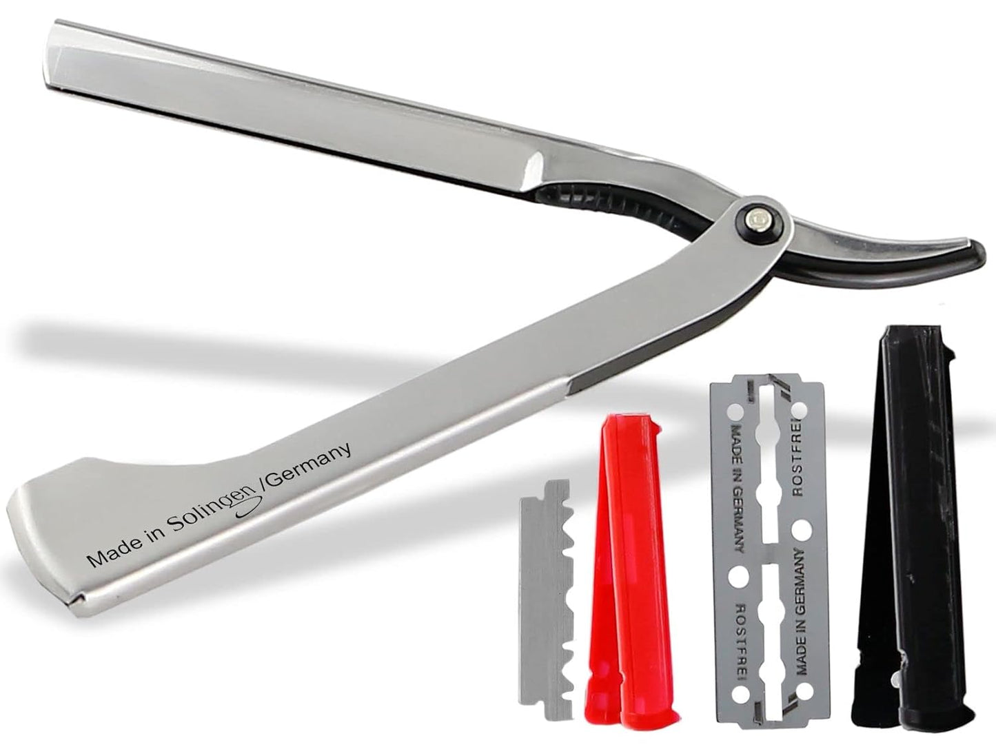 Rasiermesser mit Wechselklingen, Silber