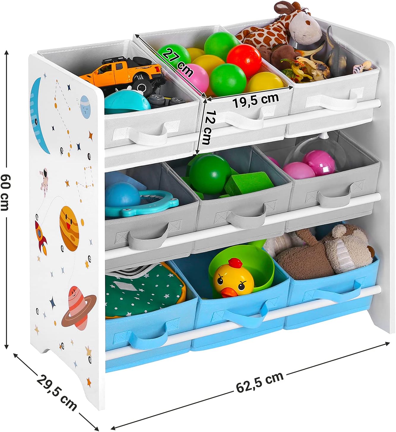 Kinderzimmer Spielzeug-Organizer mit 9 Boxen