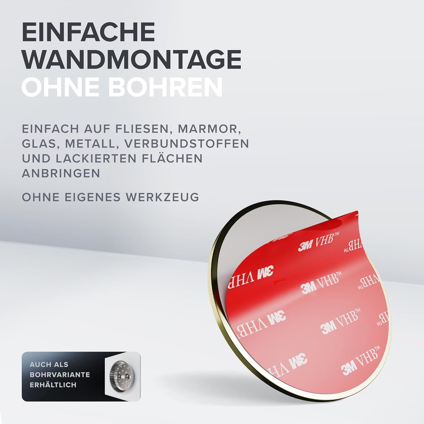 Toilettenpapierhalter, Gold Zum Kleben
