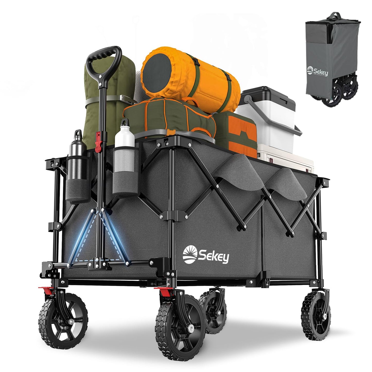 Faltbarer Geländebollerwagen FW29, Anthrazit 200L