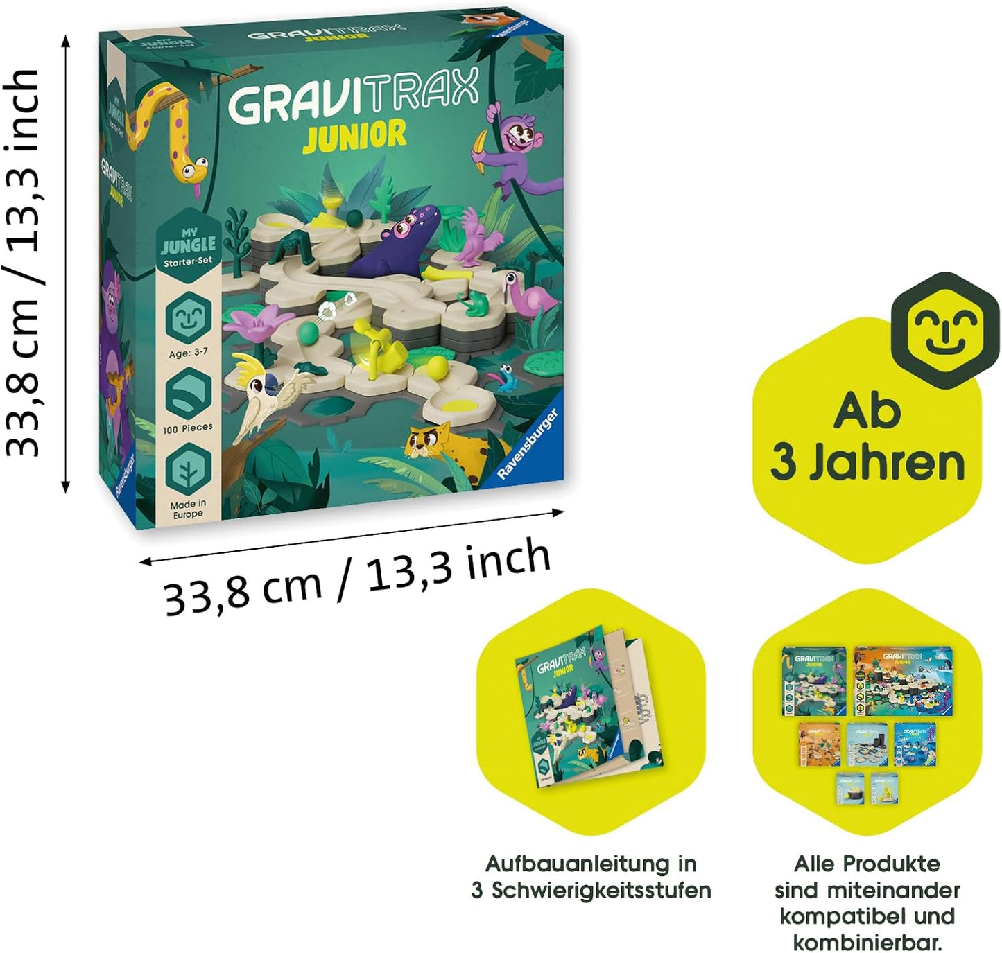 GraviTrax Junior Murmelbahn Starter-Set Jungle, Single
