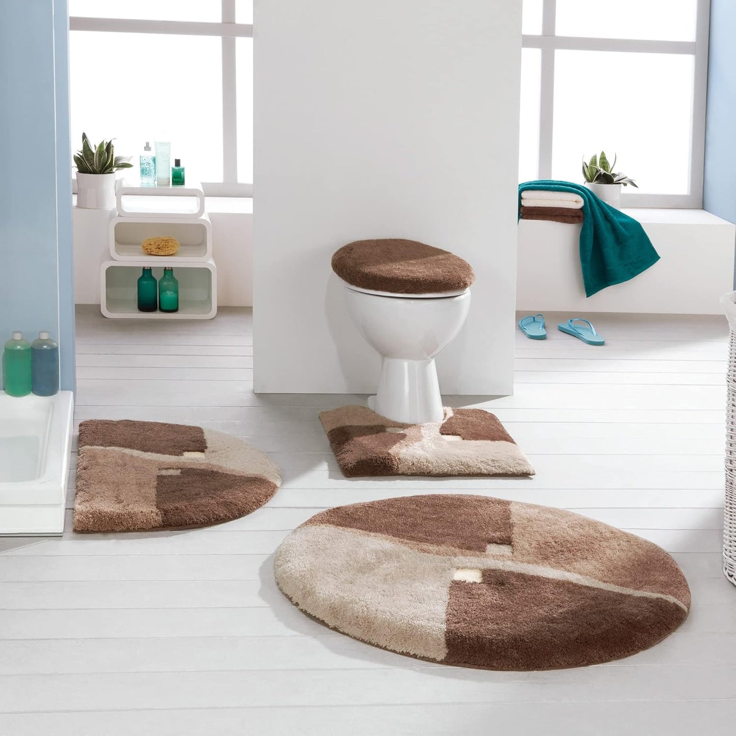 WC-Vorlage, Braun WC-Vorlage - 50x50 cm o. Ausschnitt
