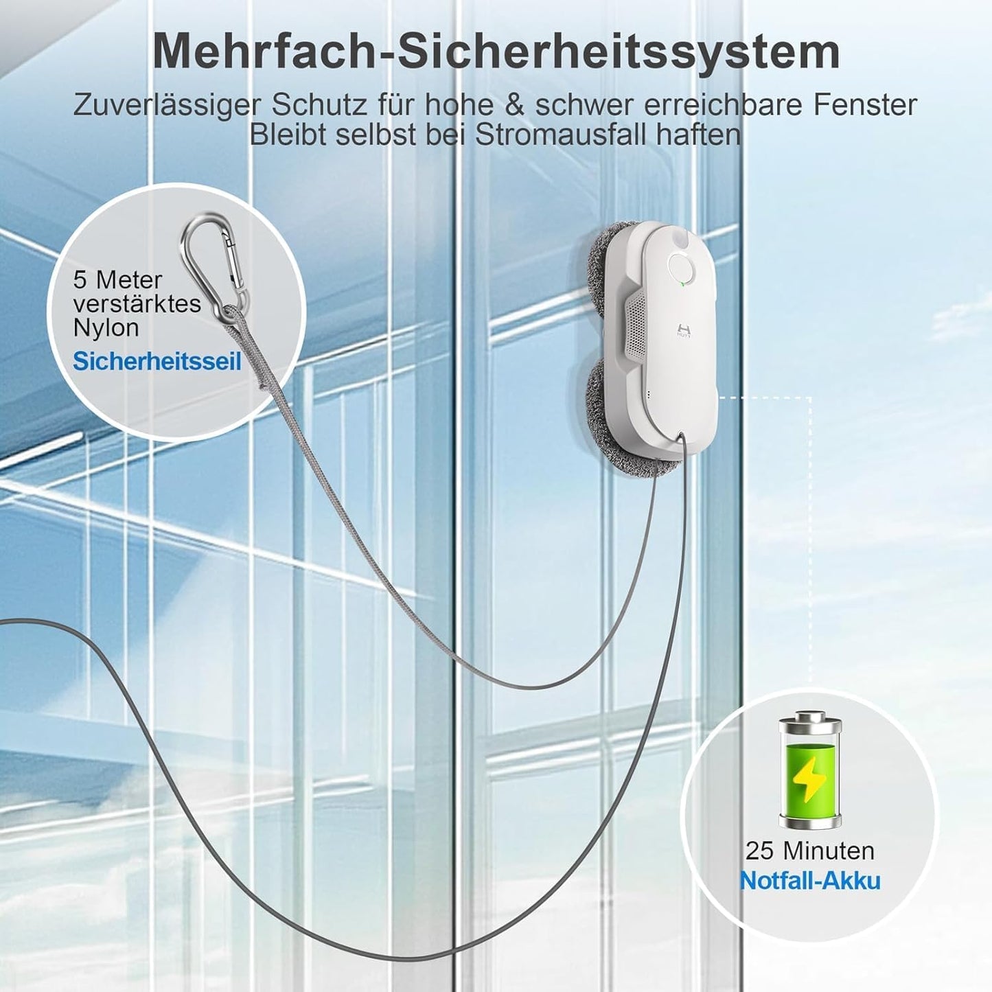 Fensterputzroboter DDC56 mit Ultraschall-Sprühfunktion, Ddc56