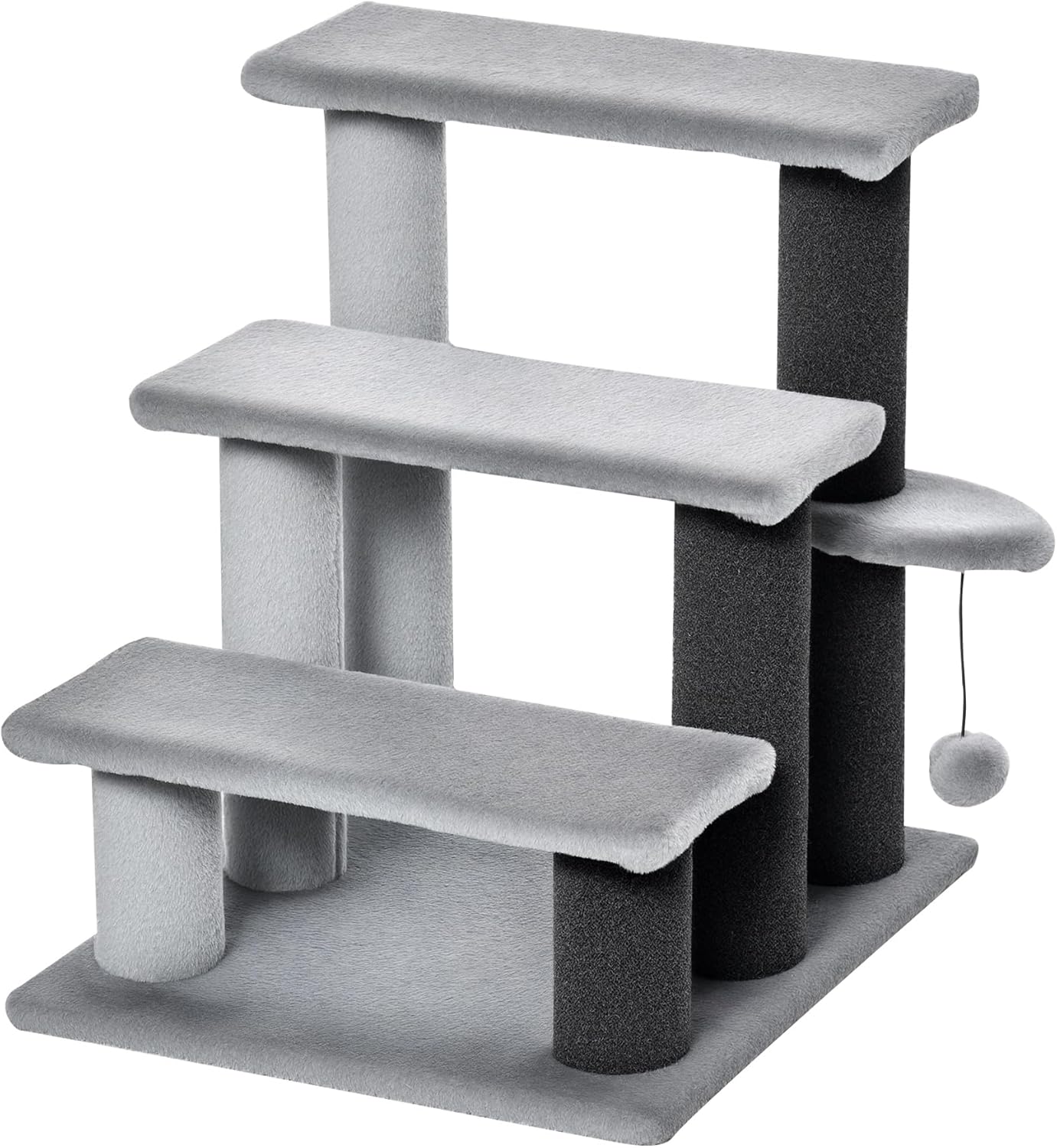 Haustiertreppe mit Kratzsäulen, 45L x 40B x 48H cm