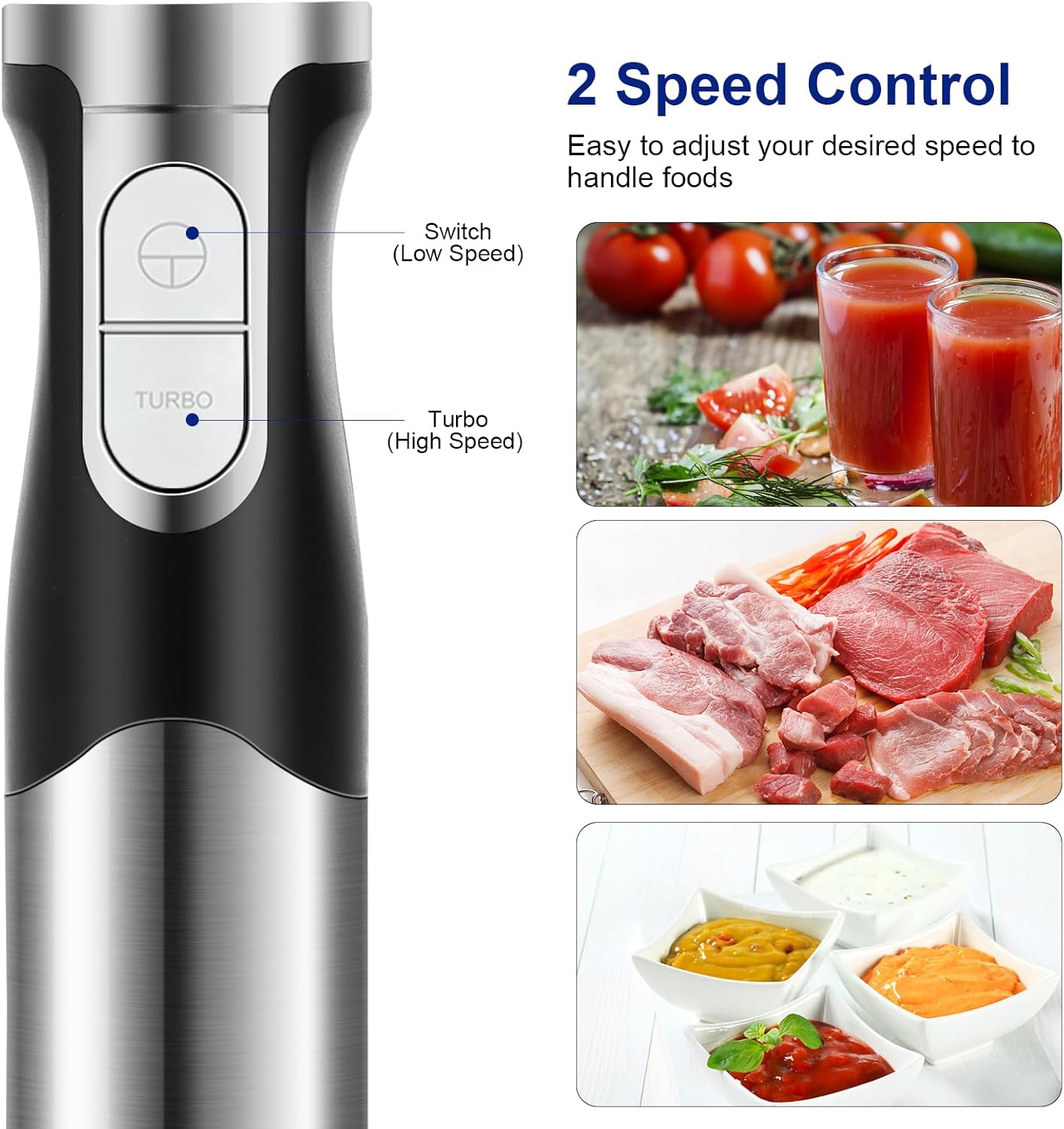 6-in-1 Stabmixer mit Spritzschutz