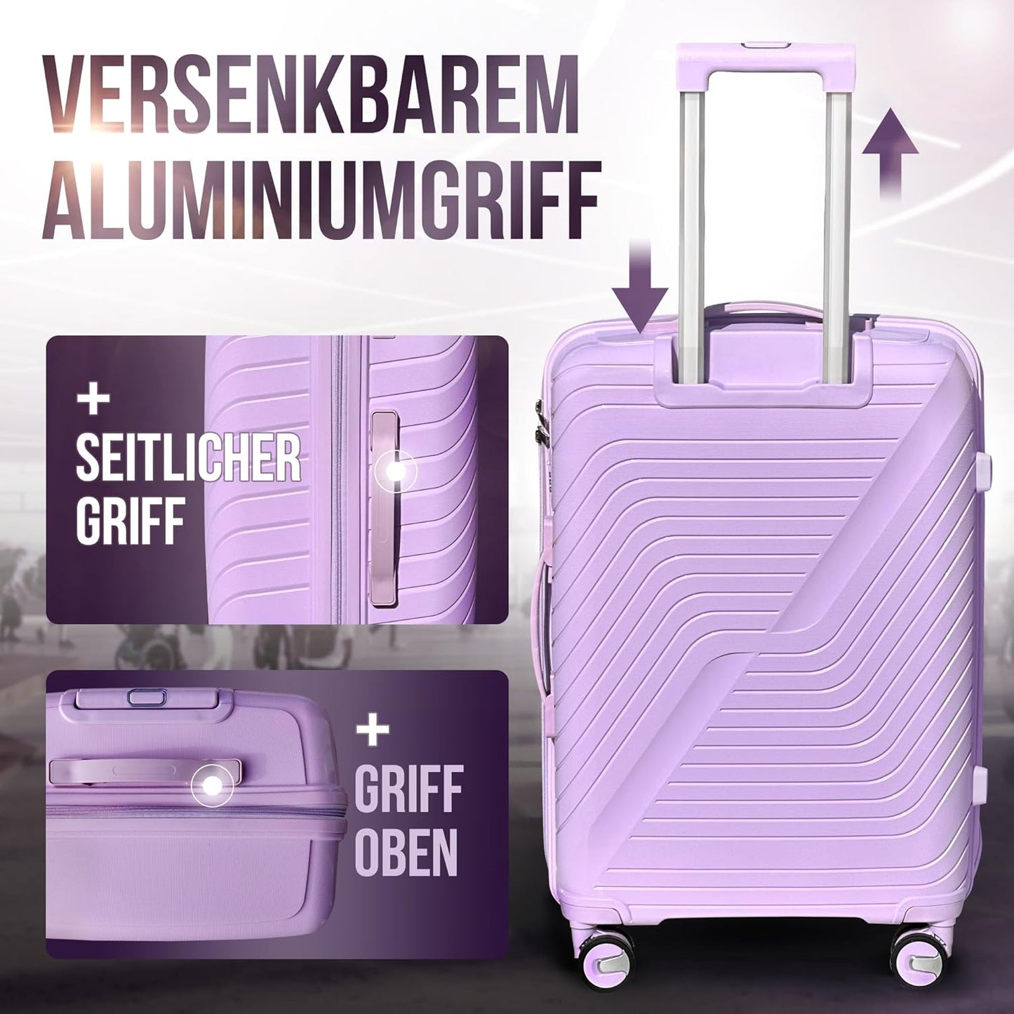3-teiliges Reisekoffer Set, Rose V3 Set