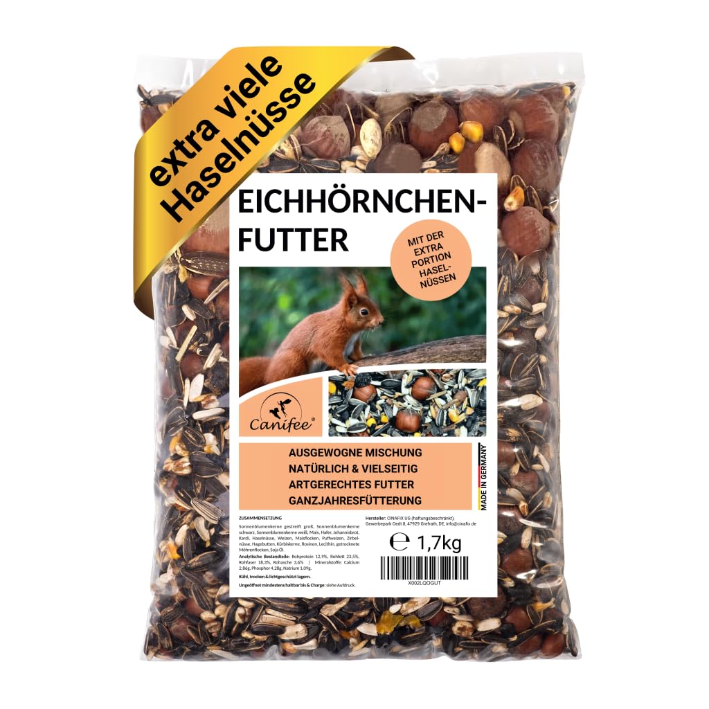 Wildtier-Futtermischung mit Haselnüssen (1.7 kg), Nachfüllbeutel 1.7 kg