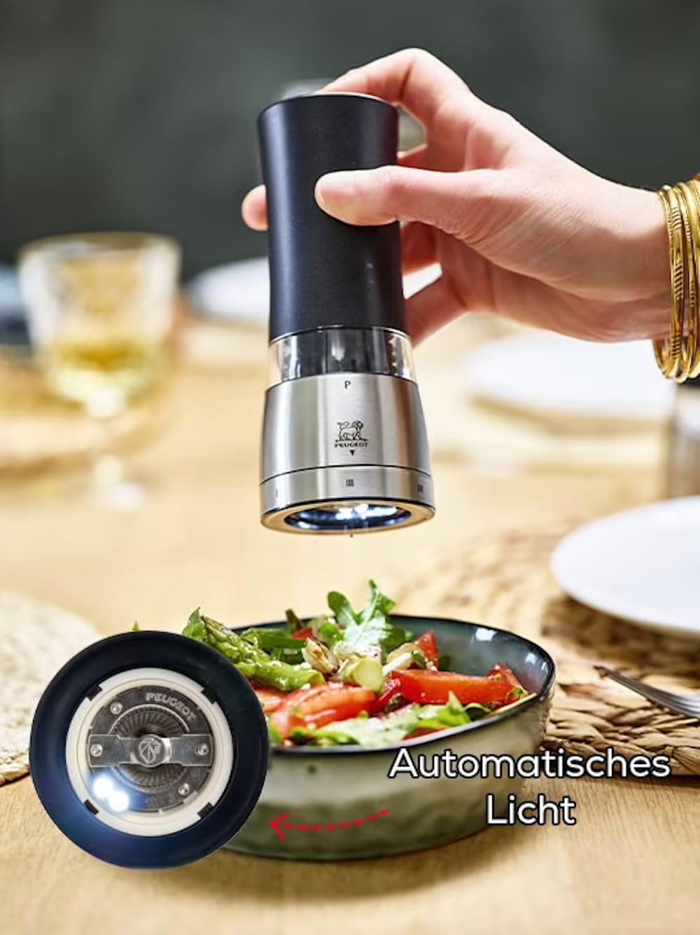 Elektrische Salz und Pfeffermühle, Duo Pfeffermühle & Salzmühle - Schwarz