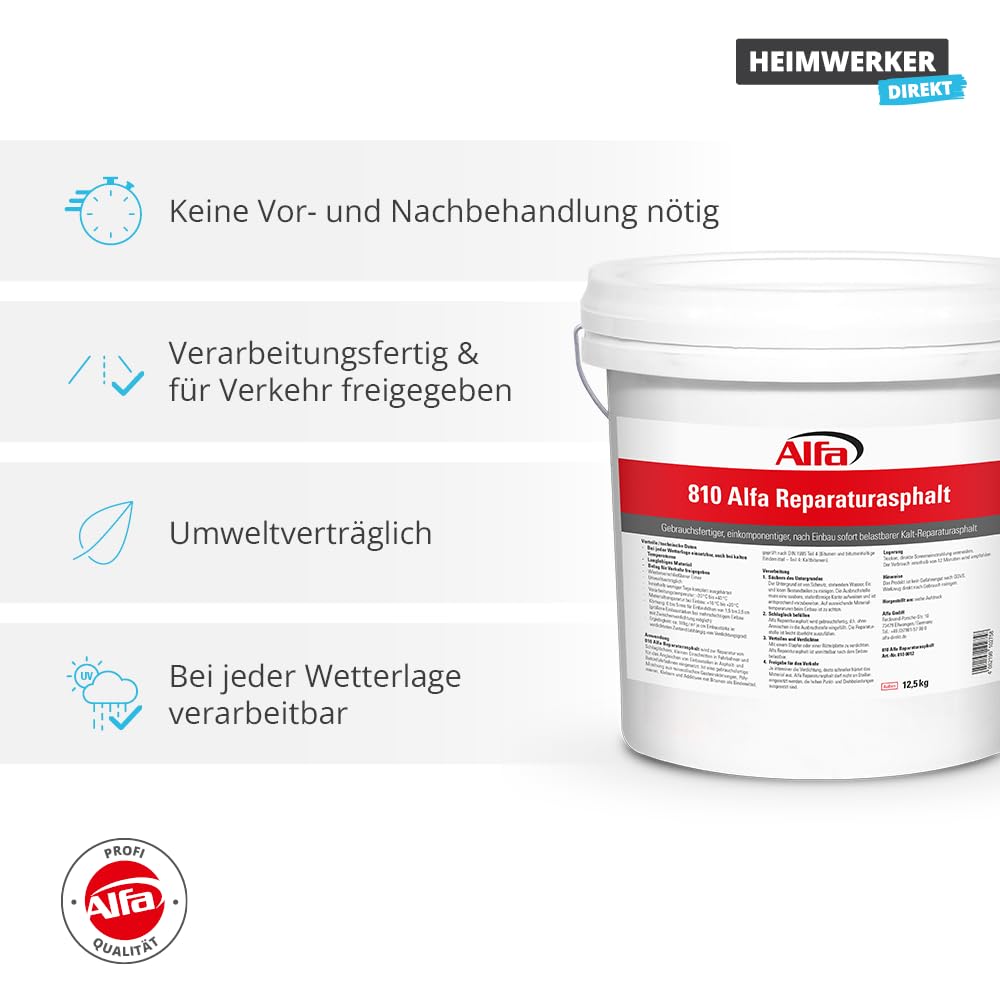 Reparaturasphalt Kaltasphalt 810, 25 kg 1