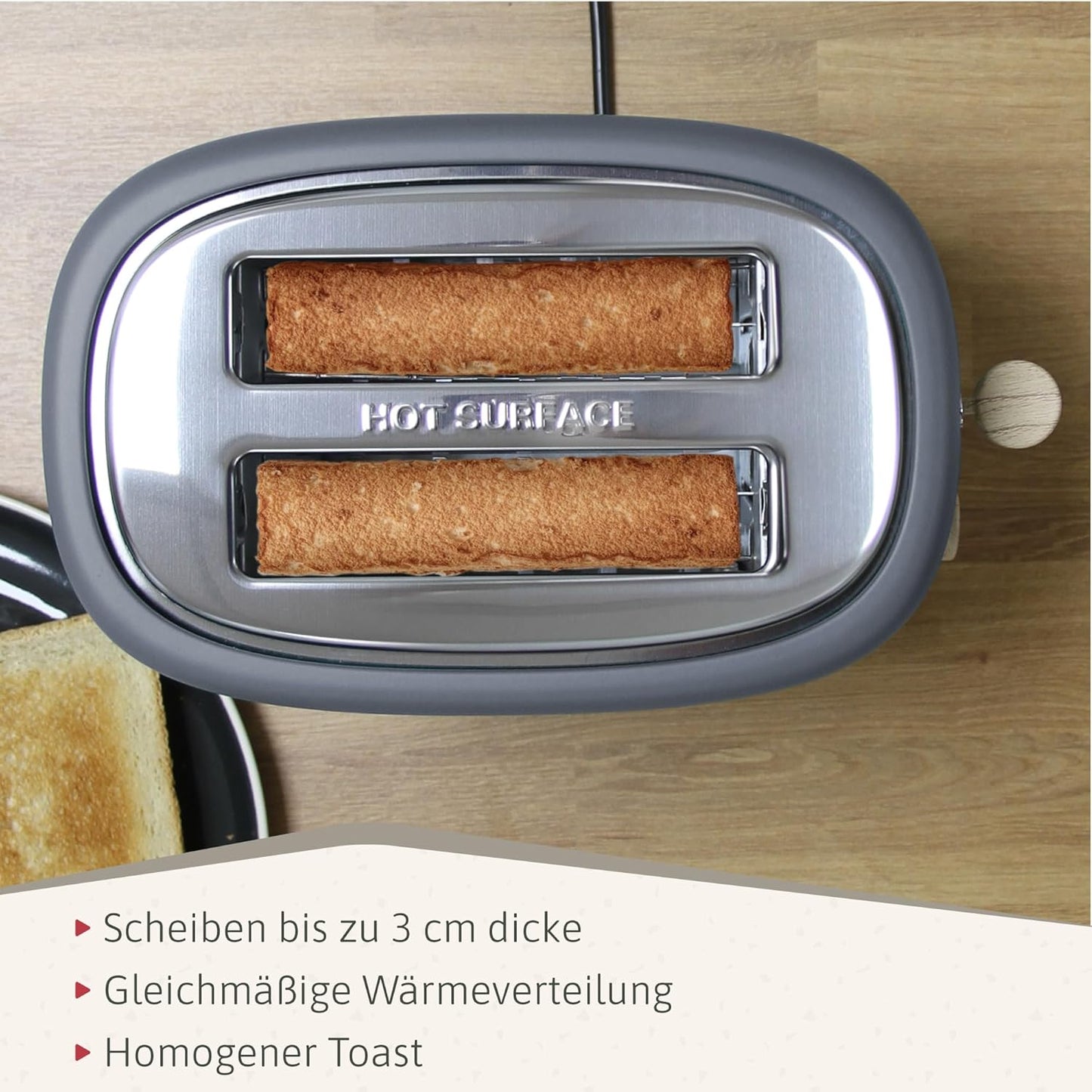 Nordic Frühstücksset mit Toaster & Wasserkocher, Grau
