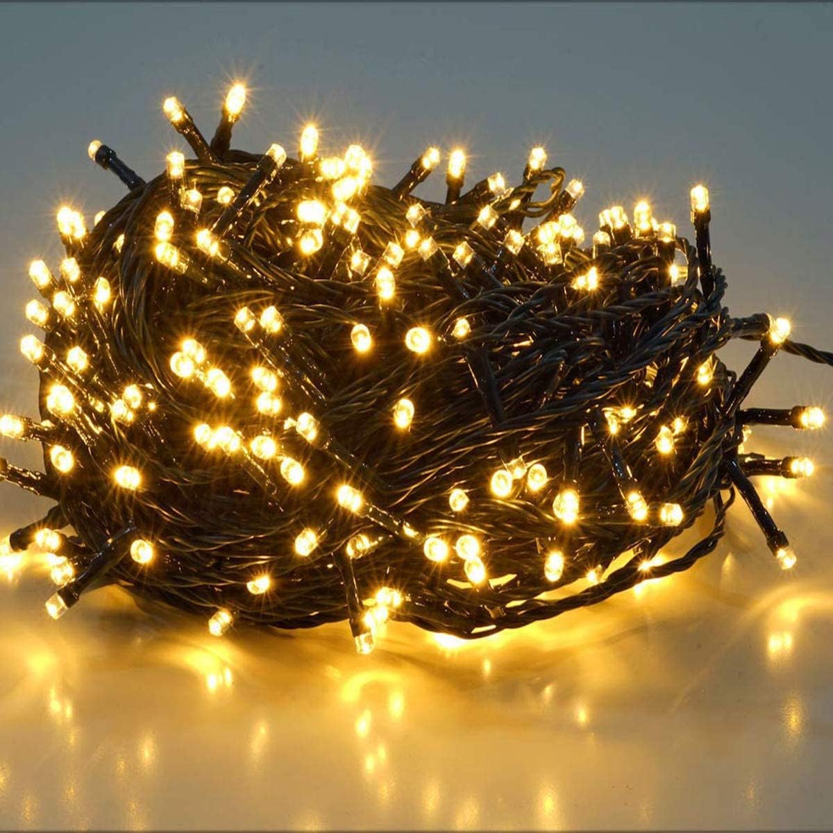 LED Weihnachtsbeleuchtung mit 8 Modi, Warmweiß 15m