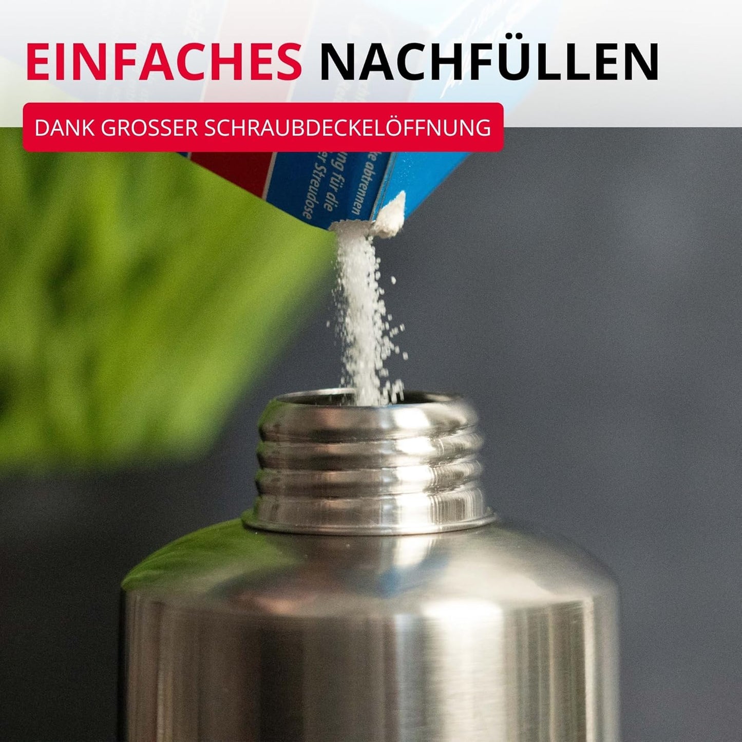 Gastro-Salzstreuer Alpha, 500 ml, Silber