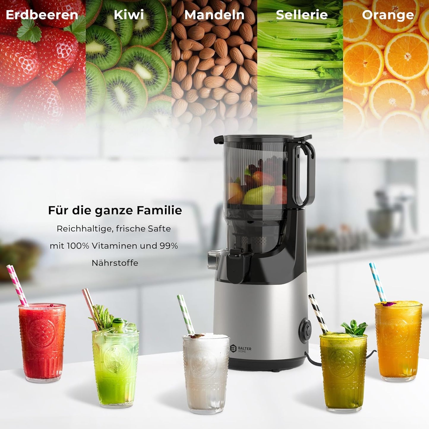 Slow Juicer, 135MM Öffnung