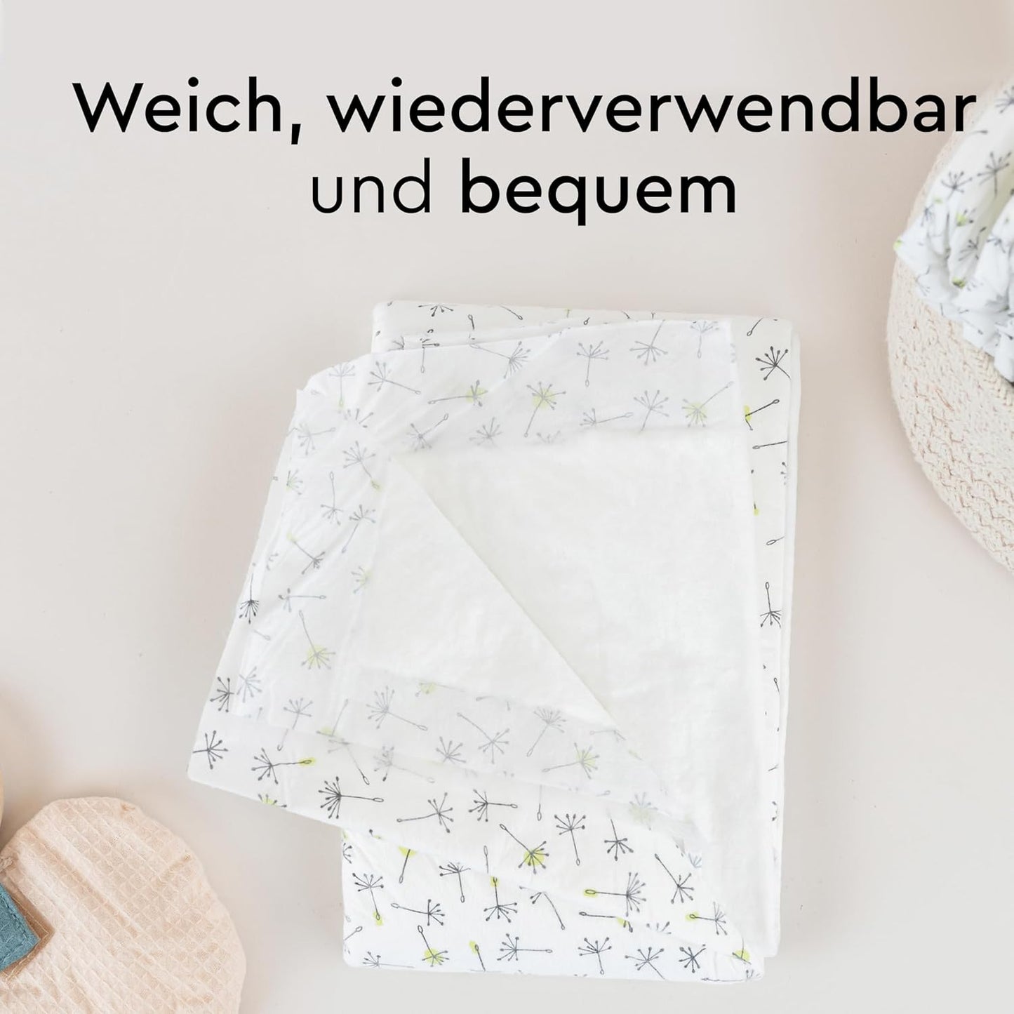 Hautfreundliche Baby Wickelunterlagen 5x10 Stück, NEU 5 x 10 Stück