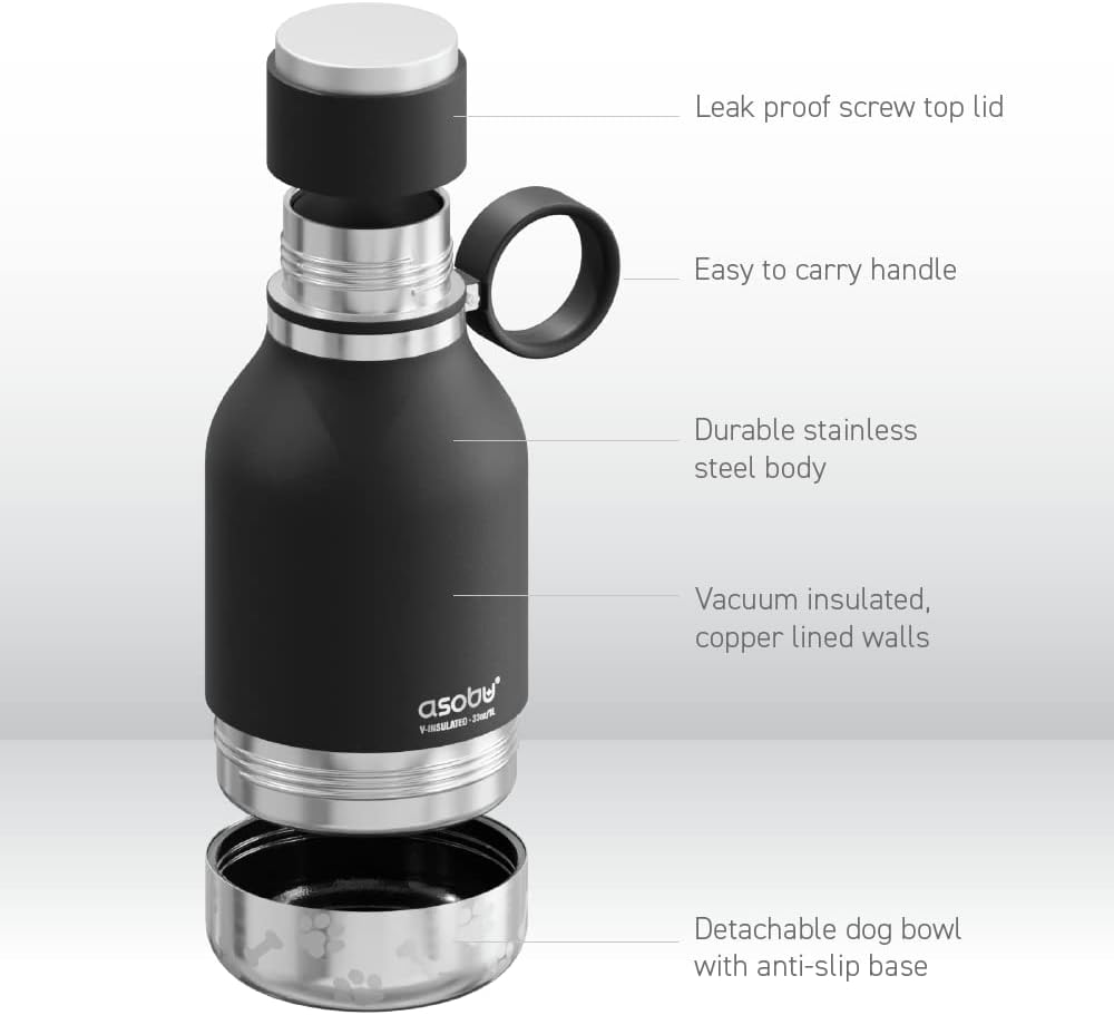 Hundenapf-Flasche, Black 32 oz