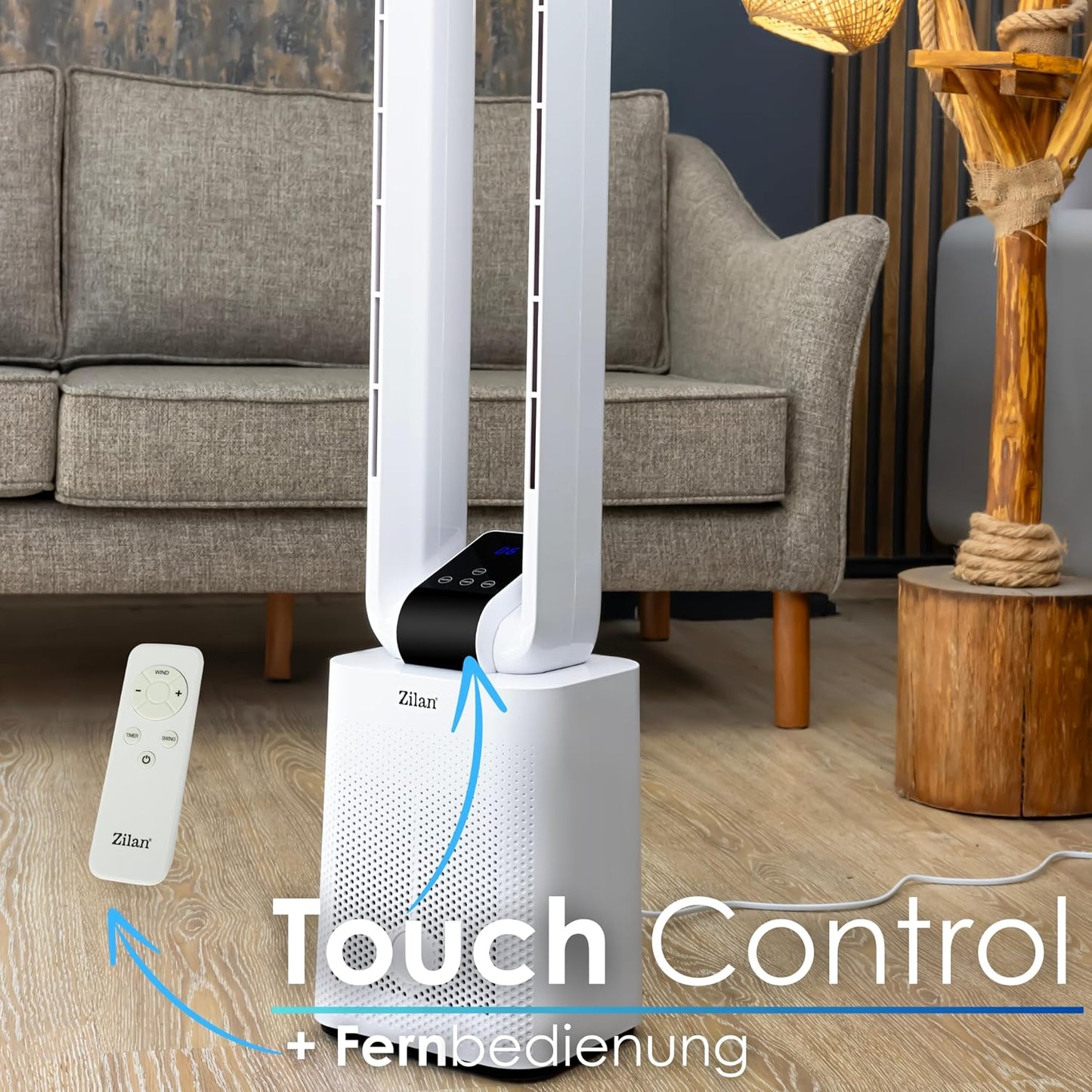 Wanda Turmventilator mit Fernbedienung und Timer, Wanda White
