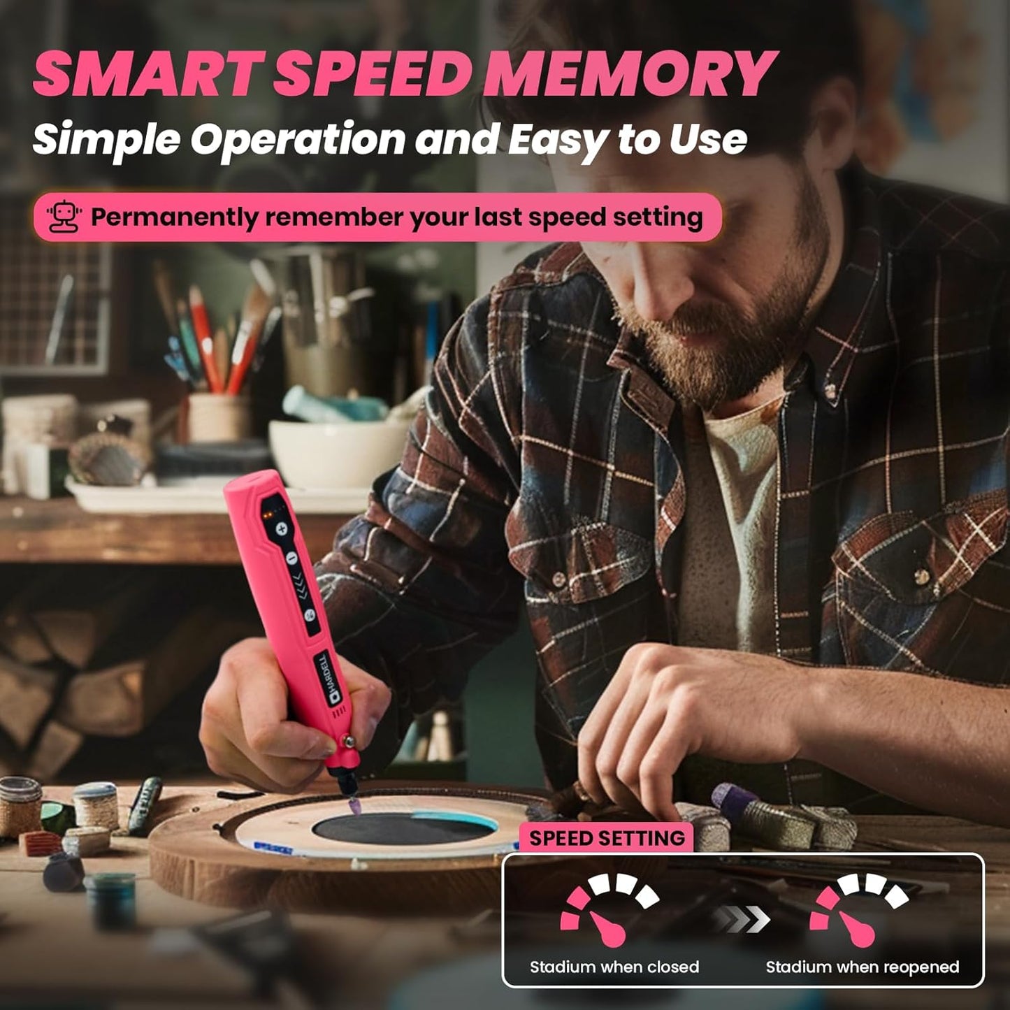 Mini Akku Rotationswerkzeug Set, Pink-69pcs