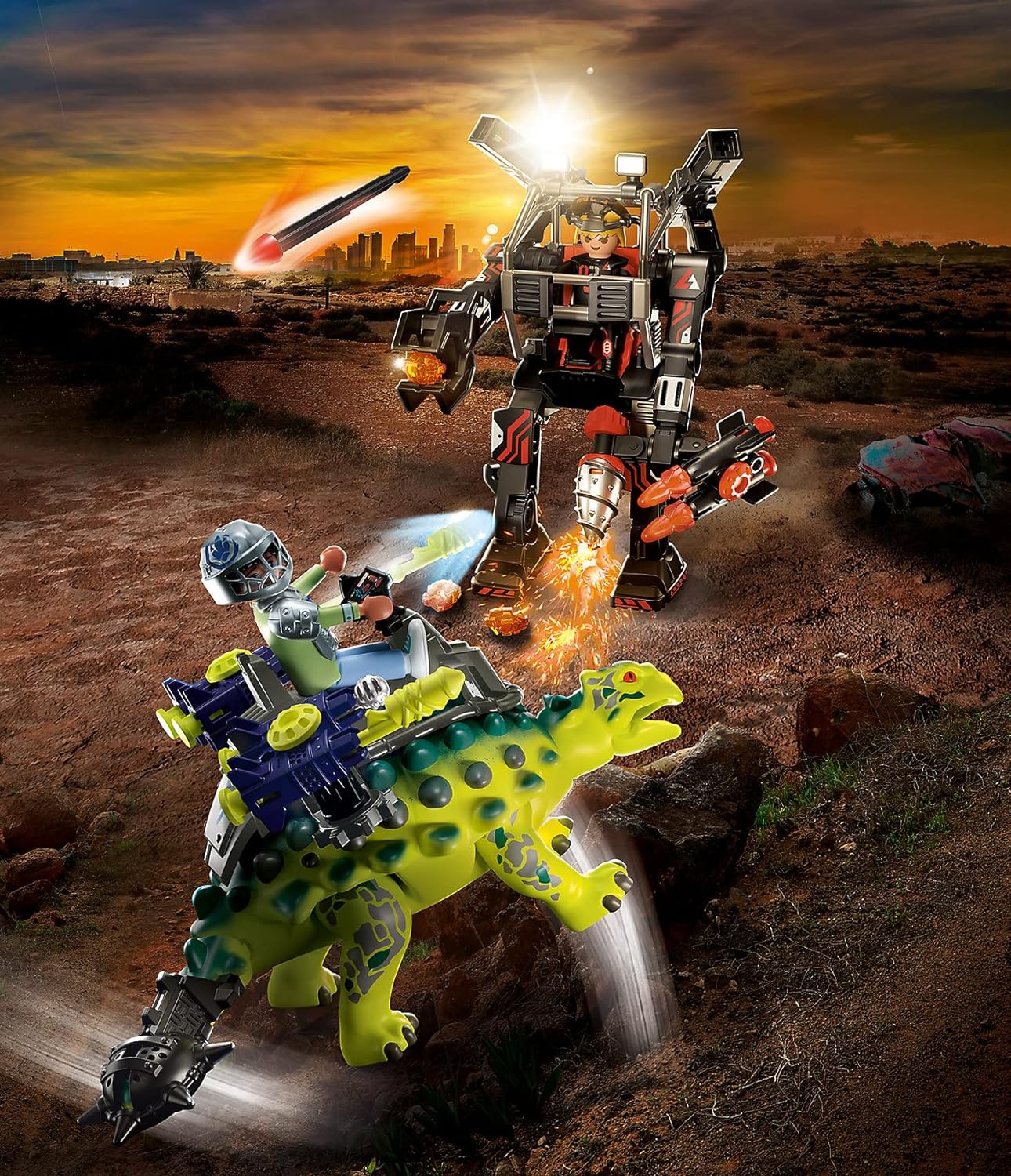 70626 Dino Rise Saichania: Abwehr des Kampfläufers, Konstruktionsspielzeug, Saichania - Die Invasion des Roboters