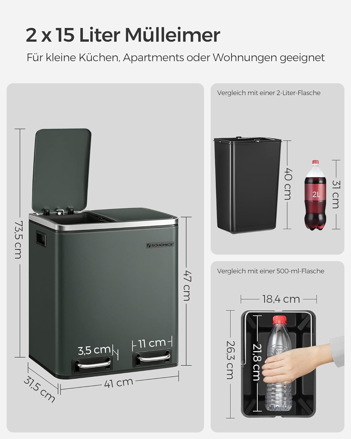 Mülltrennsystem, Grüngrau