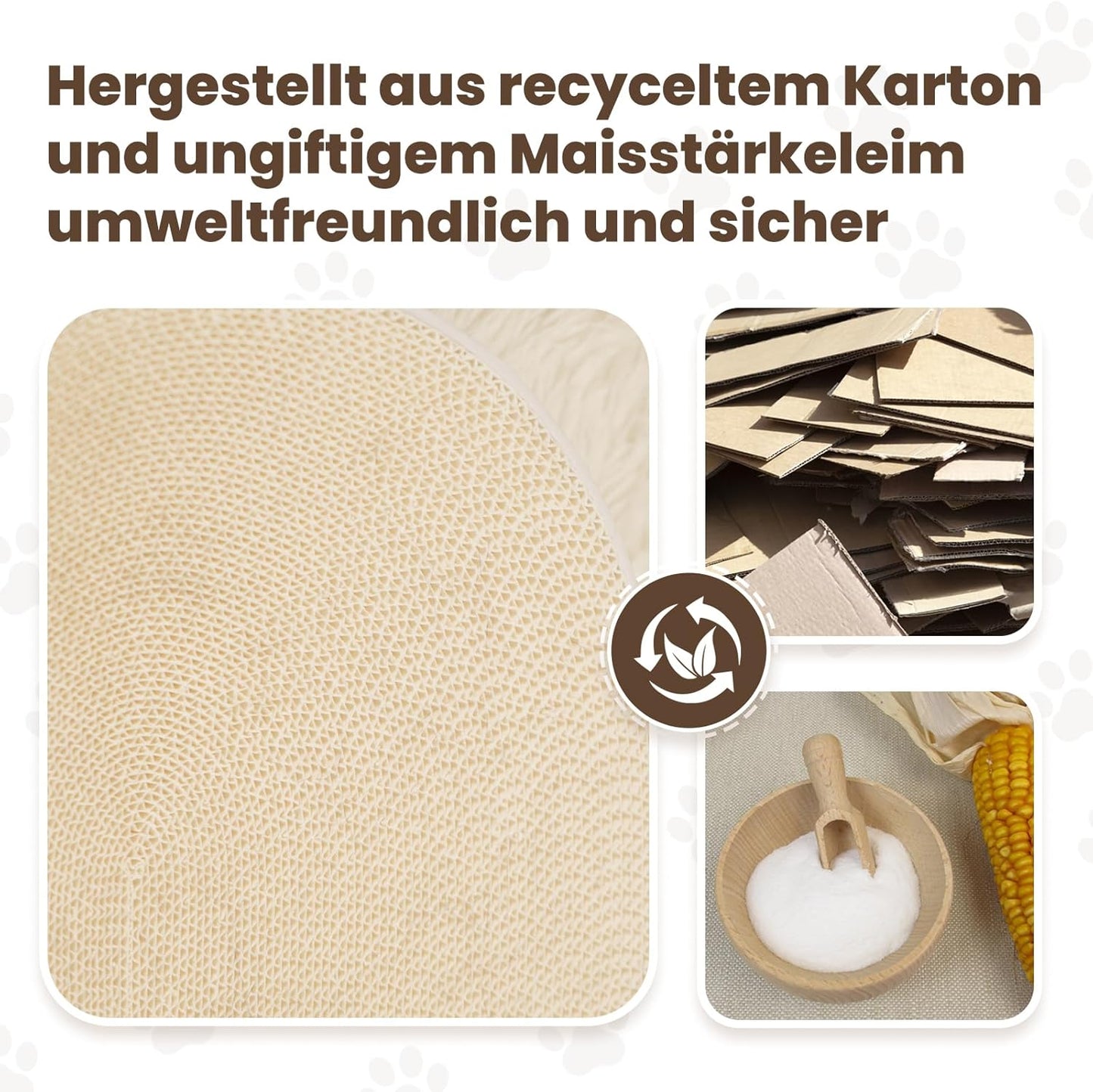 Kratzbrett aus Wellpappe, Weiß