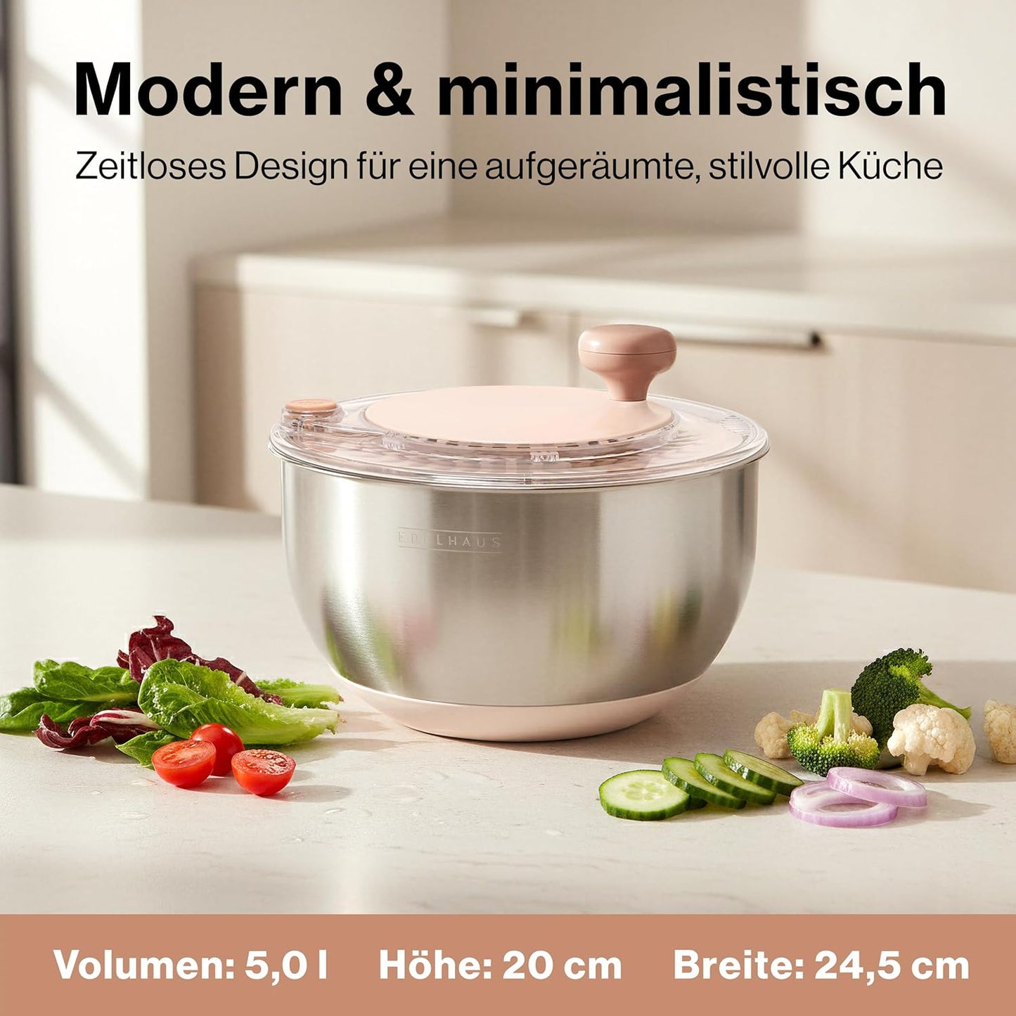 Salatschleuder, Beige