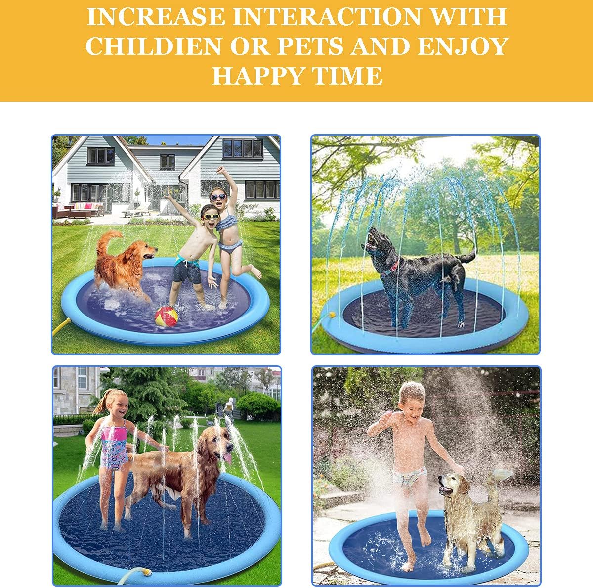Sprinkler Spielmatte für Kinder und Haustiere
