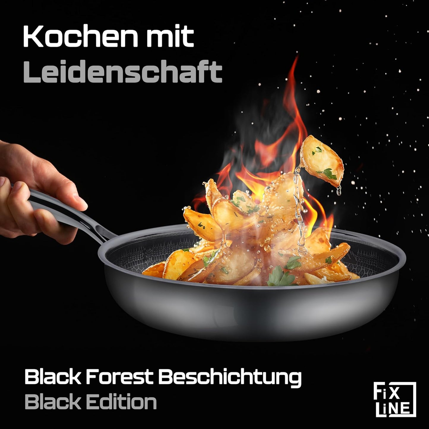 Black Forest Bratpfanne, Kratzfeste Pfanne / 28cm I Black