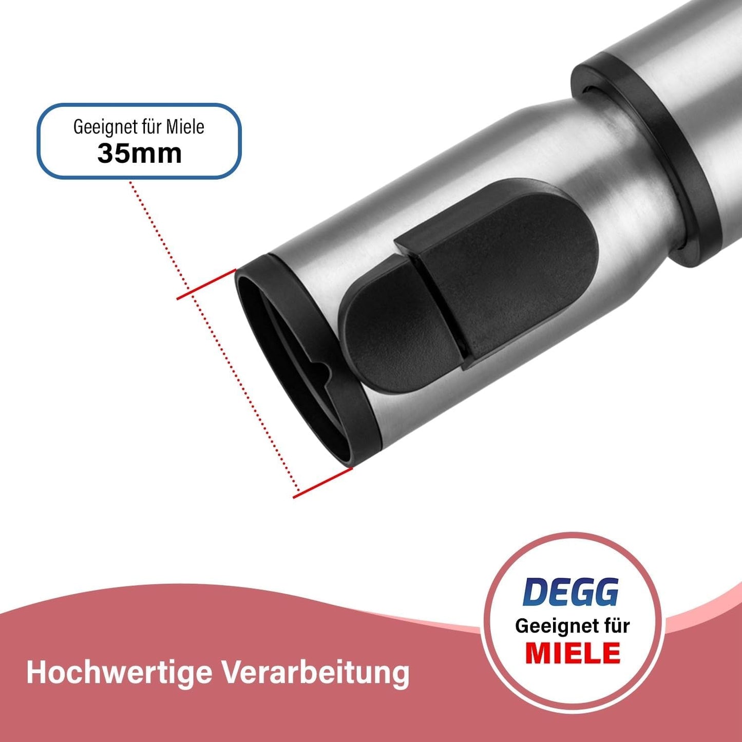 Teleskoprohr für Miele Staubsauger 35 mm Klicksystem