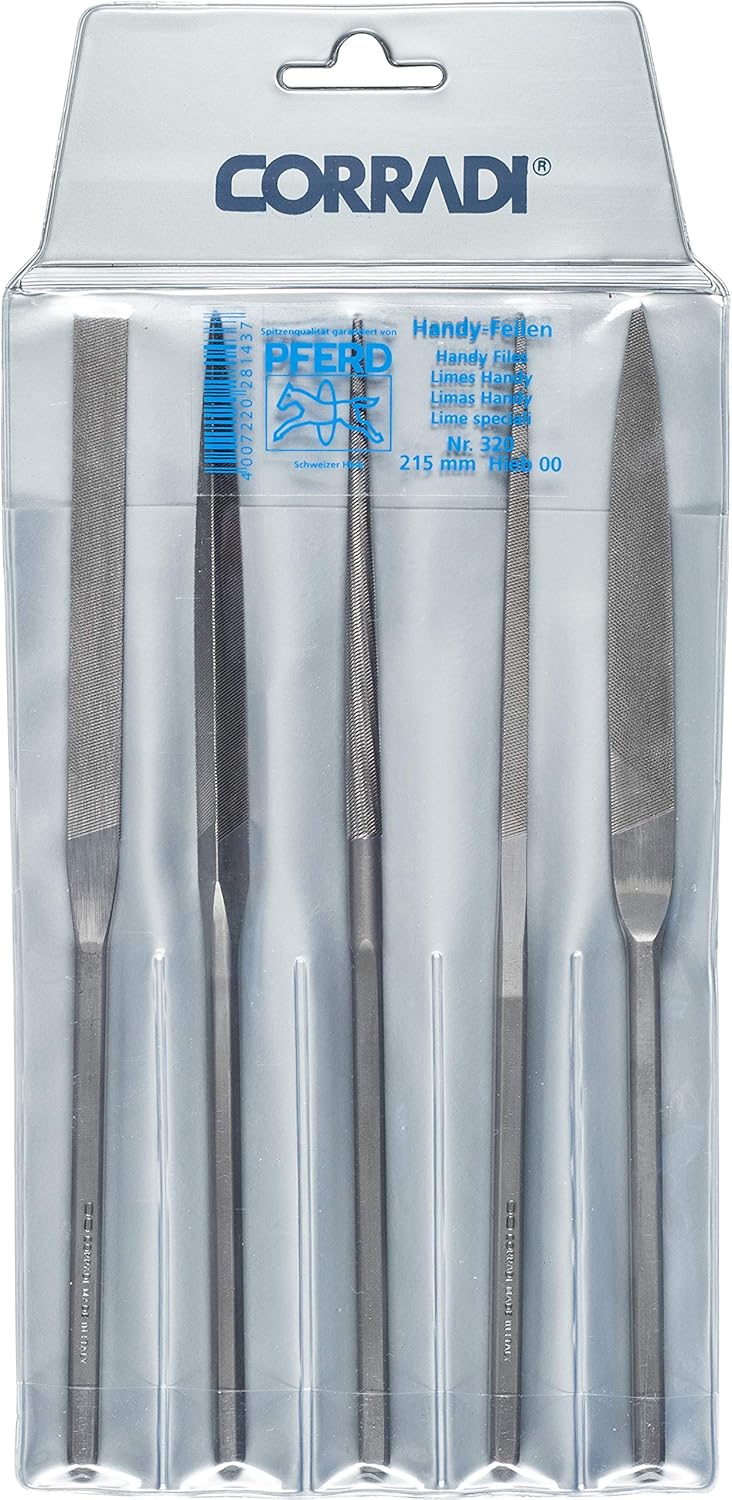 Handfeilen-Set (5-teilig, Hieb 00) 215mm, Schweizer Hieb 00