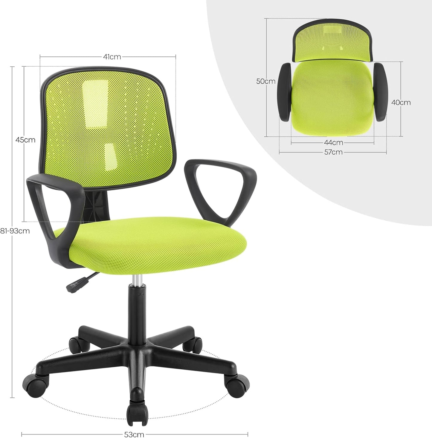 Ergonomischer Kinderschreibtischstuhl, Grün