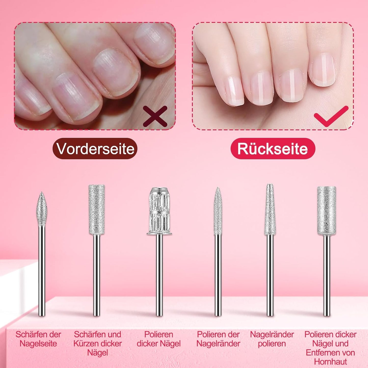 Elektrischer Nagelfräser, Rosa