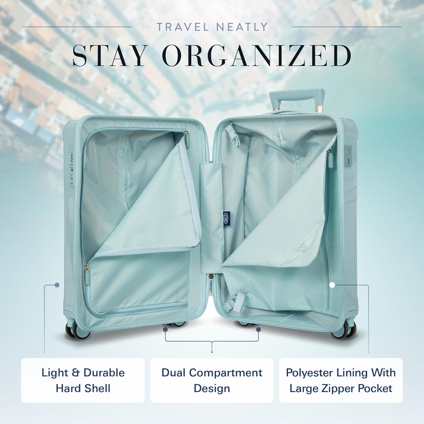 Positano Trolley, 21 Inch Light Blue