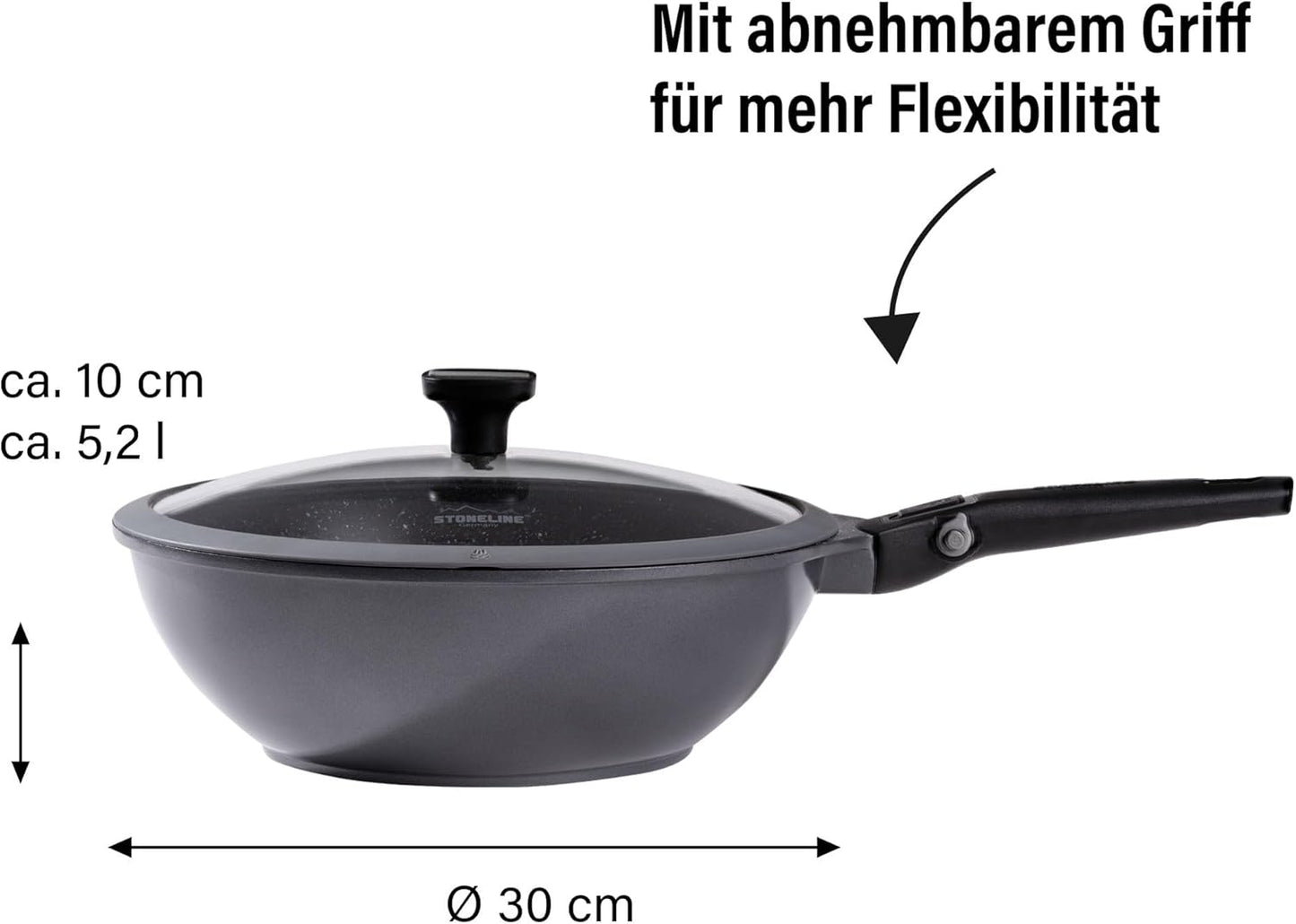 Imagination Plus Wok, Wok 30 cm Anthrazit