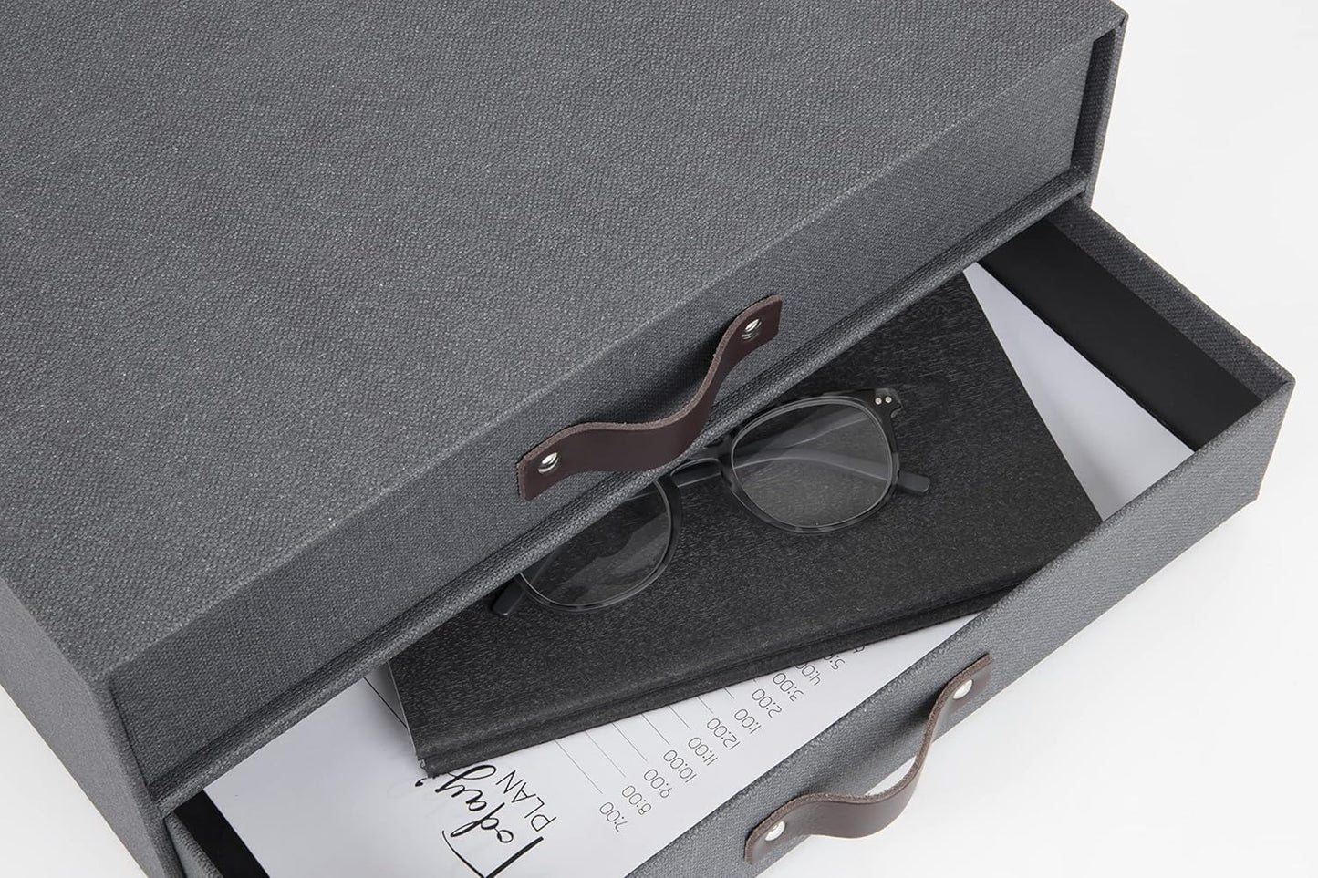 Schubladenbox Birger mit 2 Fächern, Schwarz