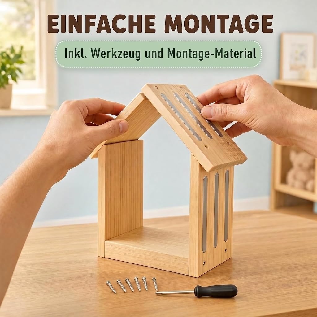 Tonie-Regal, Holz Haus