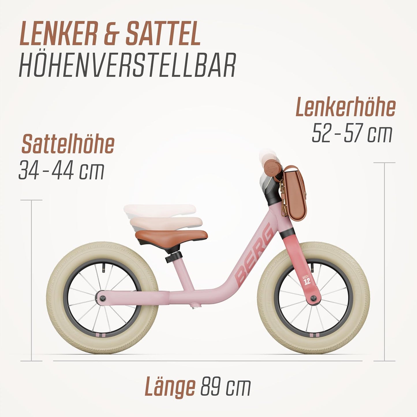 Laufrad Moov, Retro Rosa