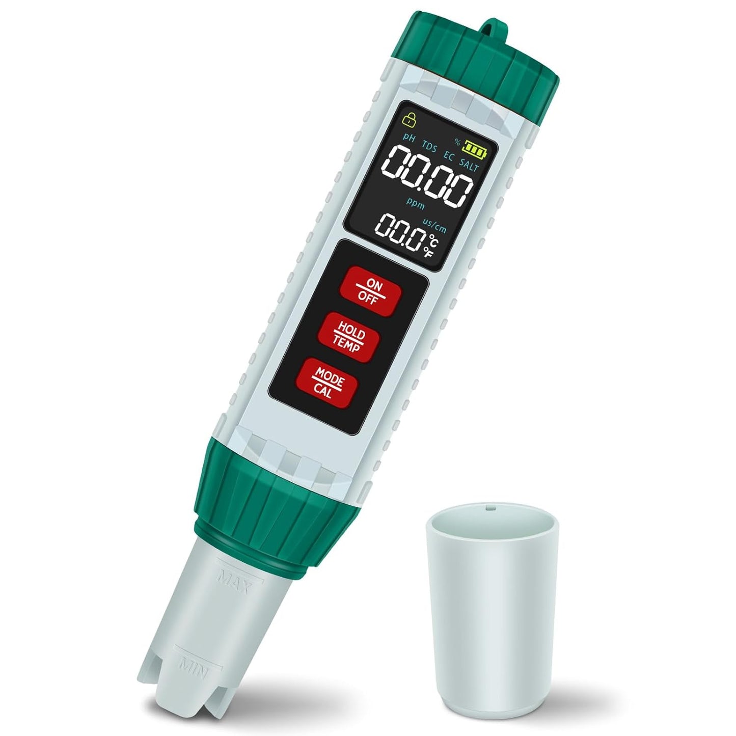 5-in-1 pH Messgerät mit LCD-Anzeige