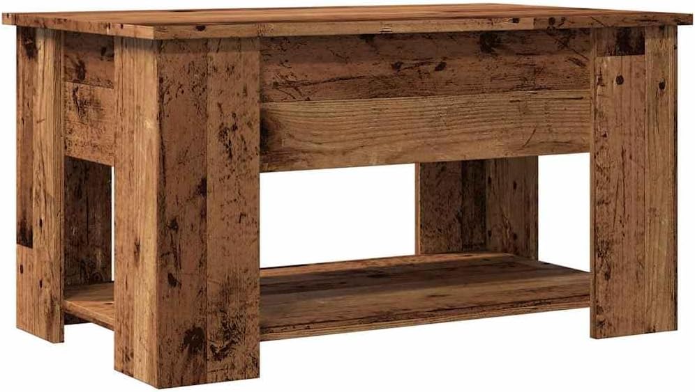 Höhenverstellbarer Couchtisch, Altholz|79 x 49 x 42.5 cm